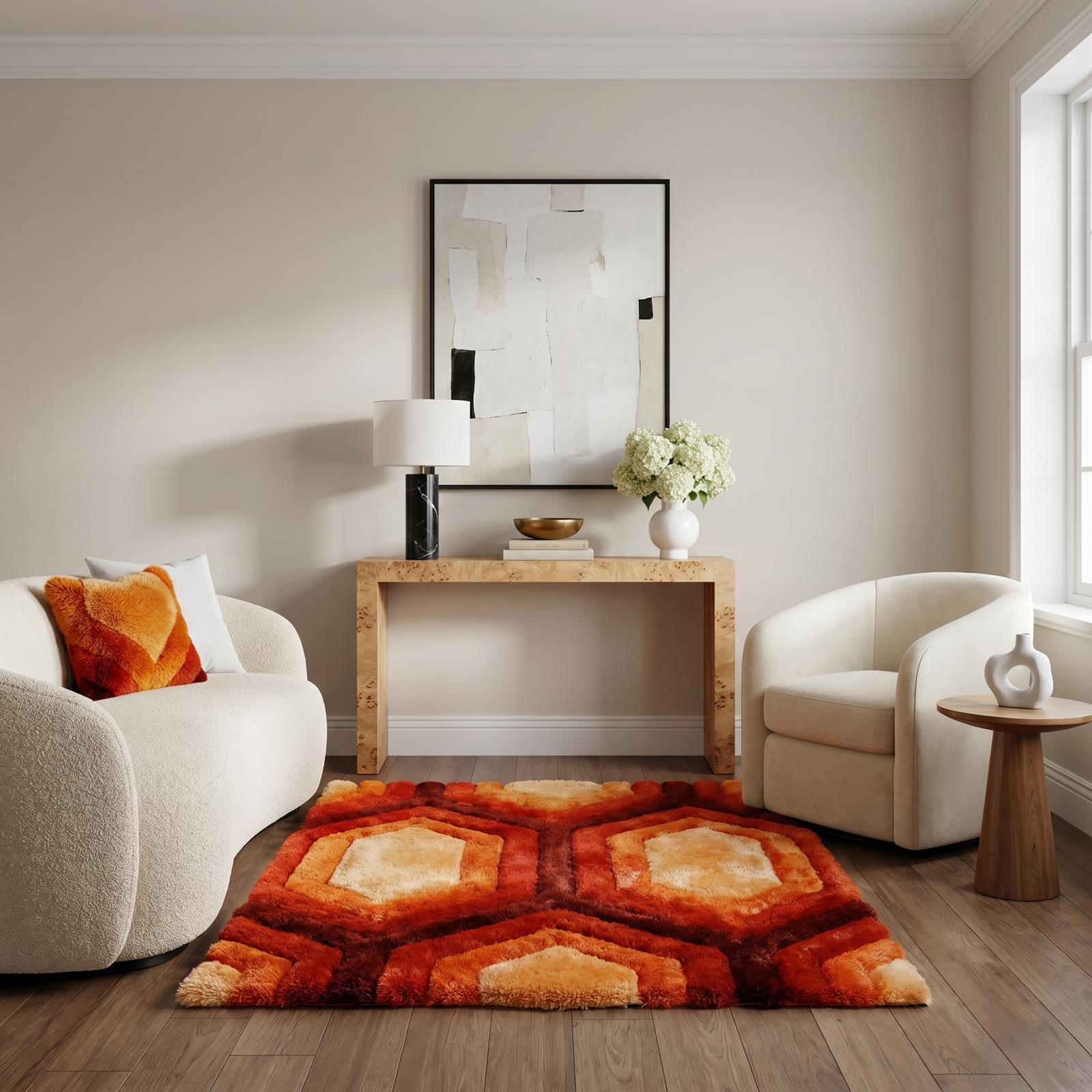 Mateos MS52 Orange Shag Rug