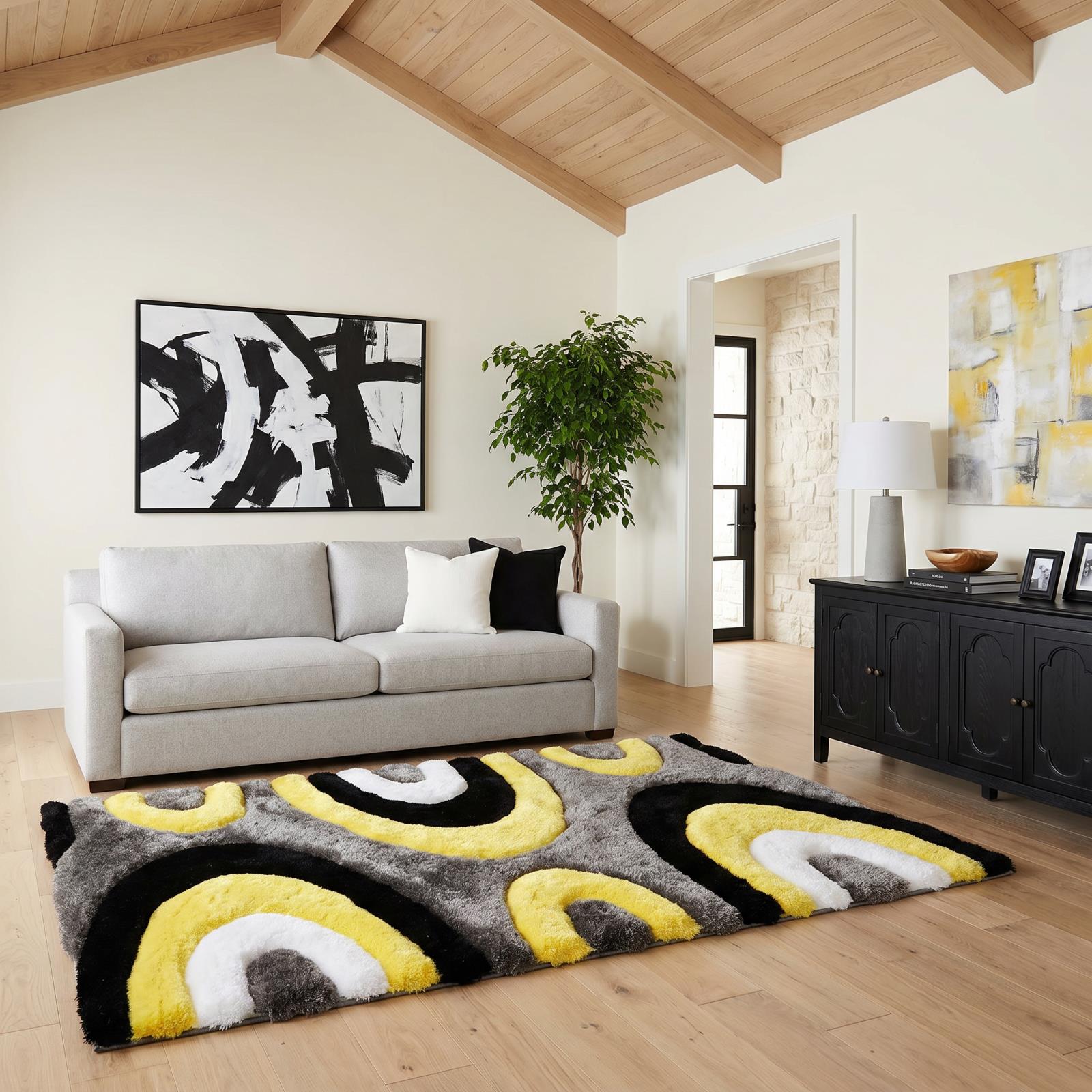 Mateos MS55 Gray Shag Rug
