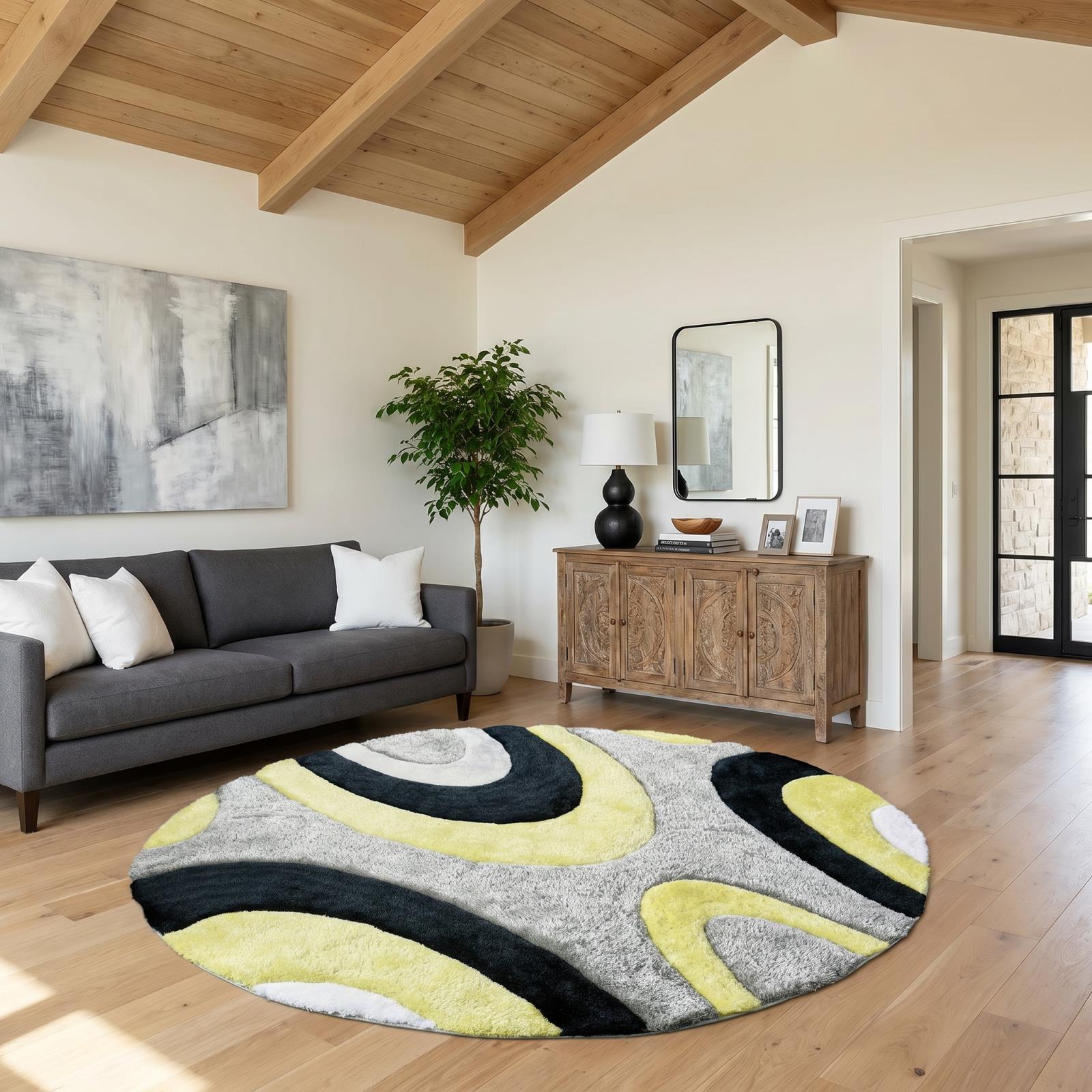 Mateos MS55 Gray Shag Rug — view 5
