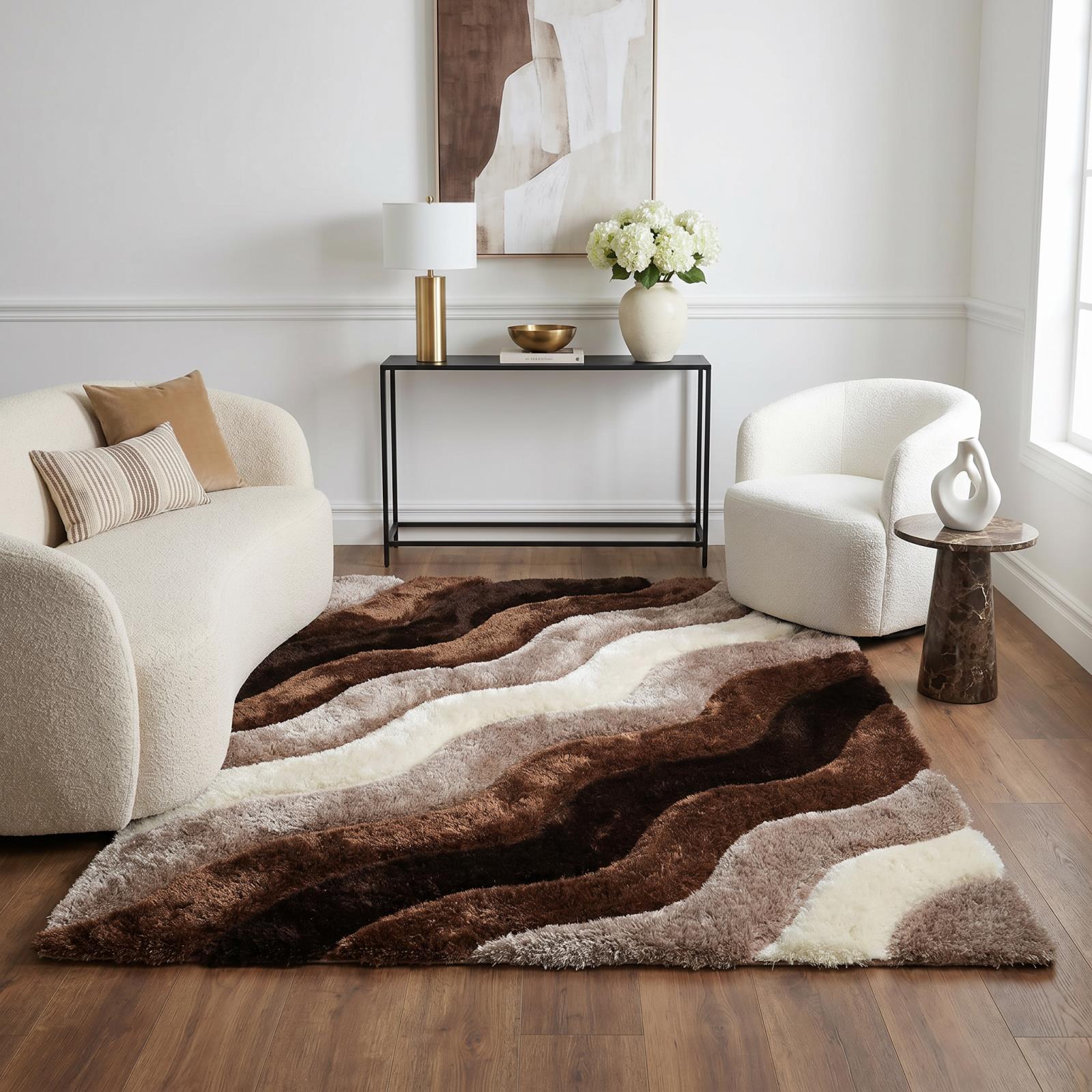 Mateos MS57 Dark Brown Shag Rug