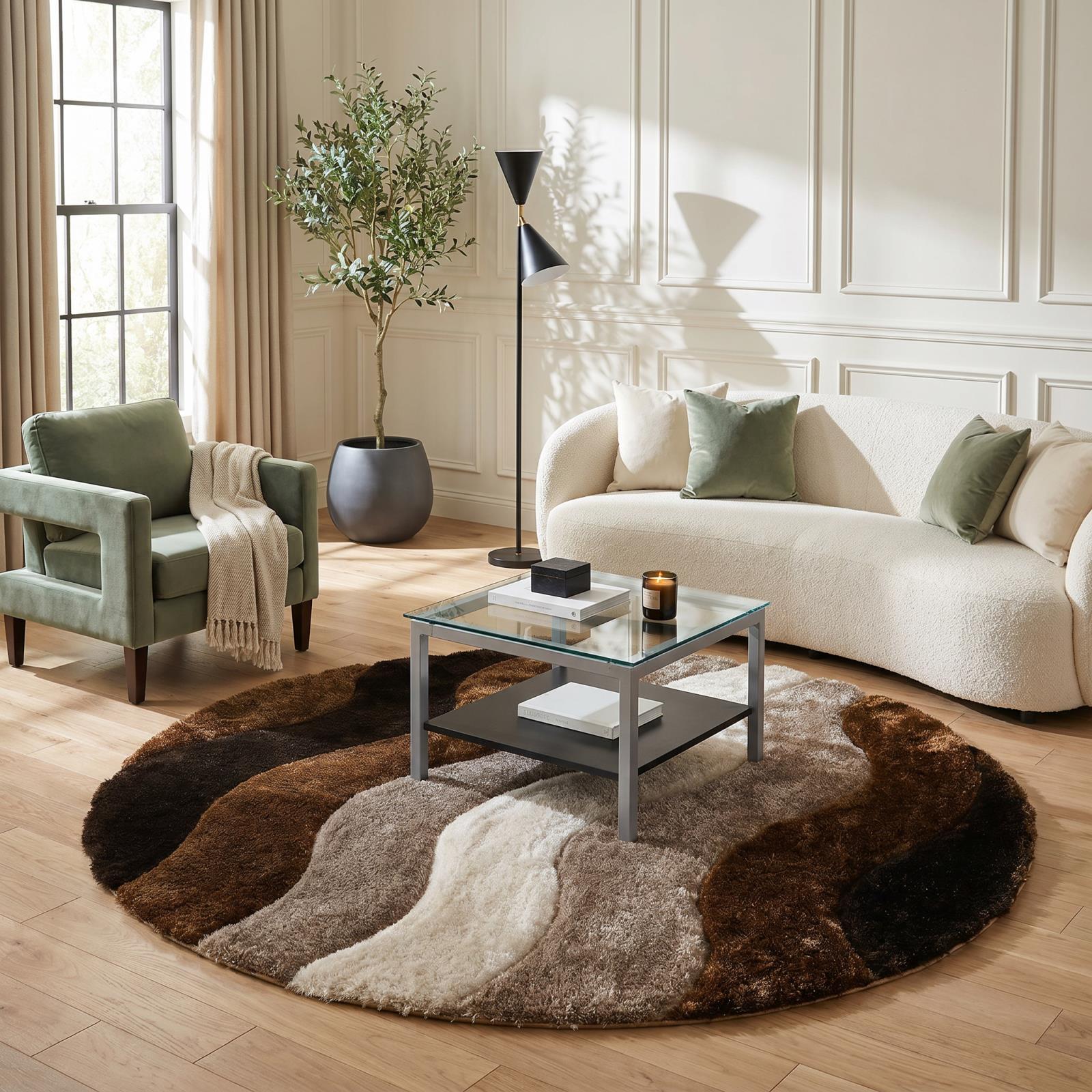 Mateos MS57 Dark Brown Shag Rug — view 8