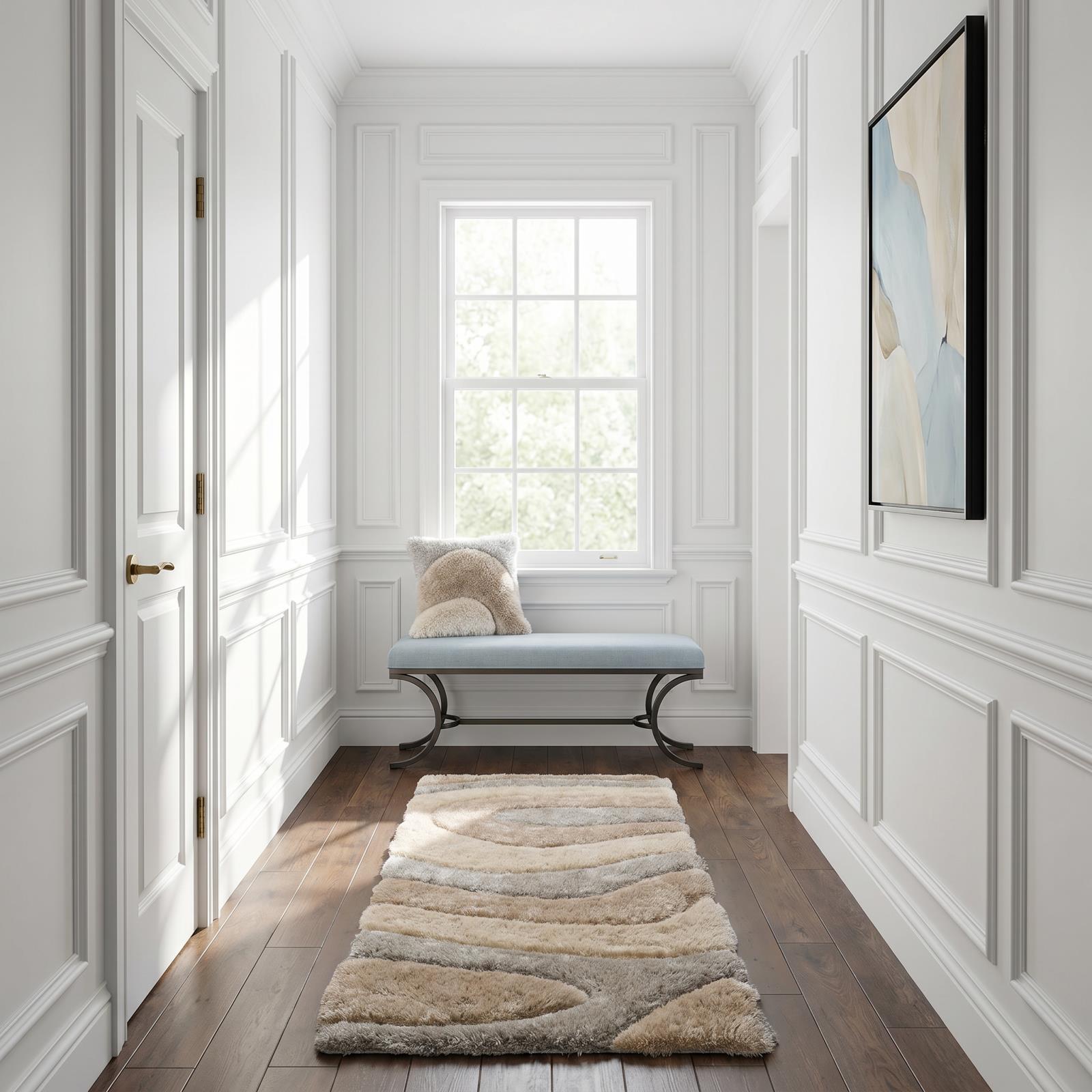 Mateos MS64 Light Gray Shag Rug — view 11