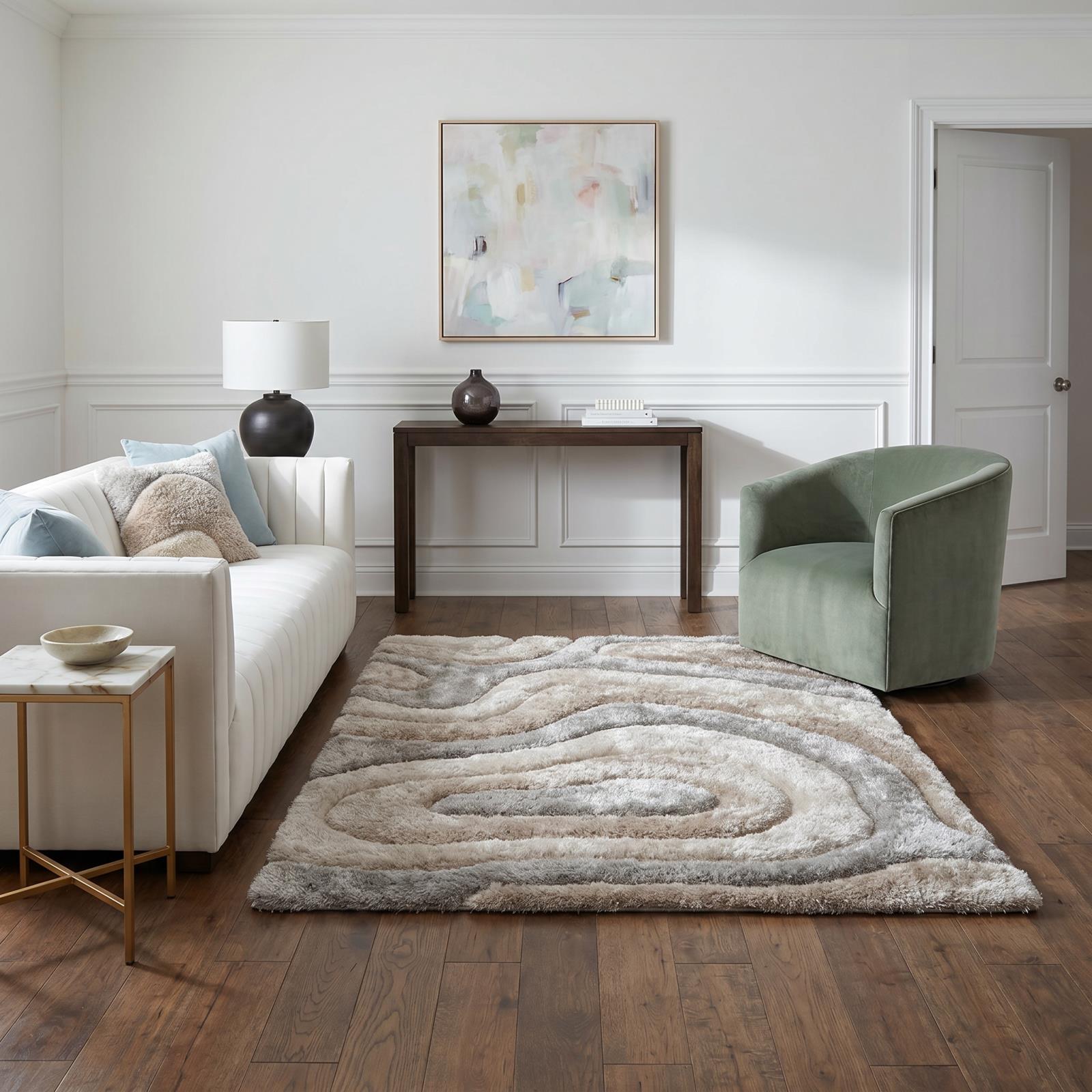 Mateos MS64 Light Gray Shag Rug