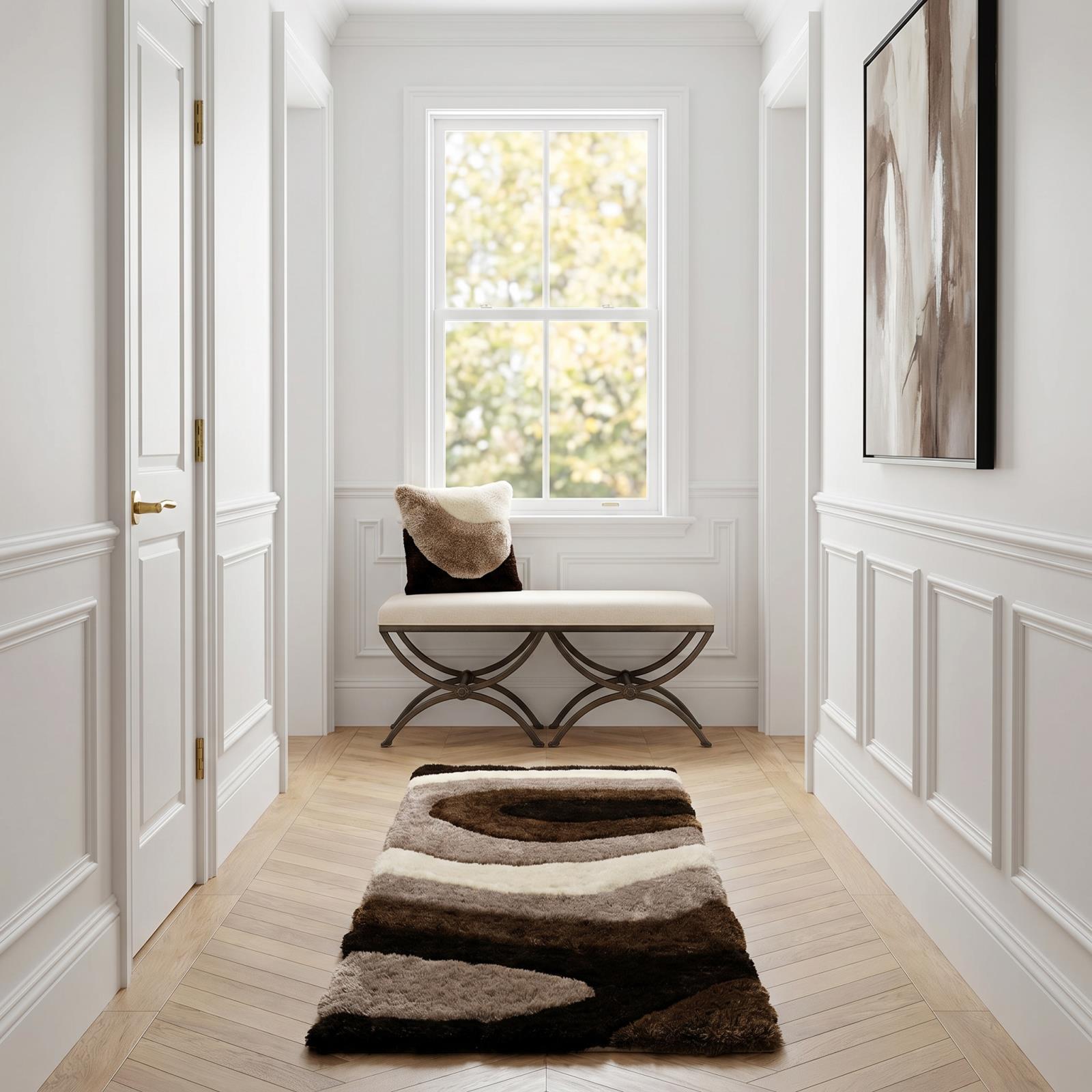 Mateos MS66 Dark Brown Shag Rug — view 8