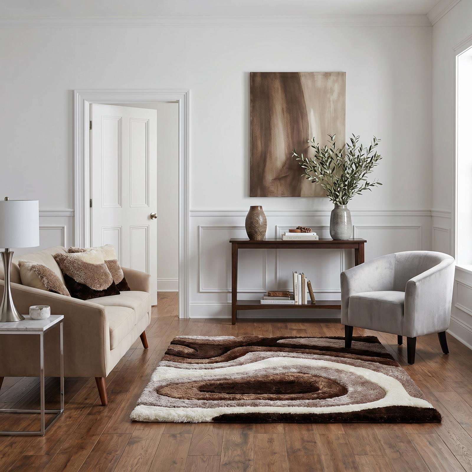 Mateos MS66 Dark Brown Shag Rug