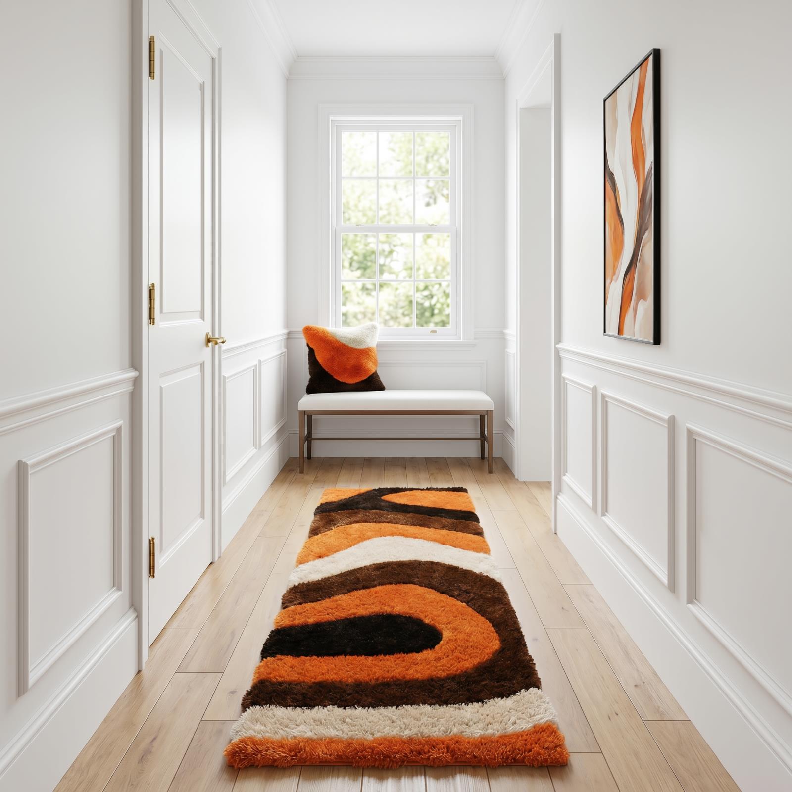 Mateos MS67 Orange Shag Rug — view 9