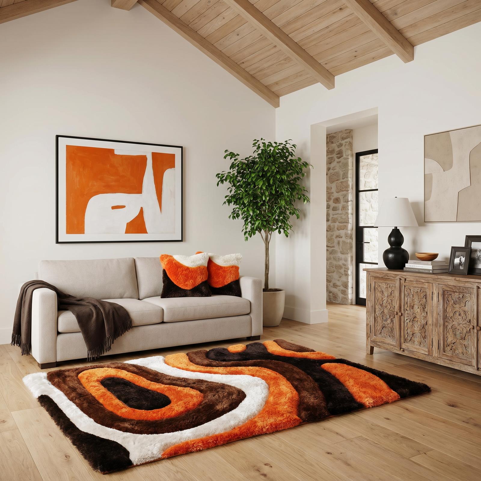 Mateos MS67 Orange Shag Rug