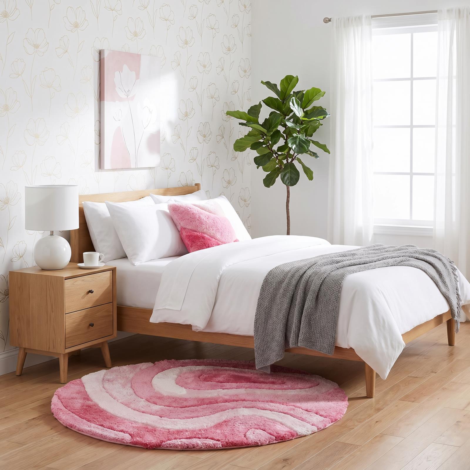Mateos MS68 Pink Shag Rug — view 7
