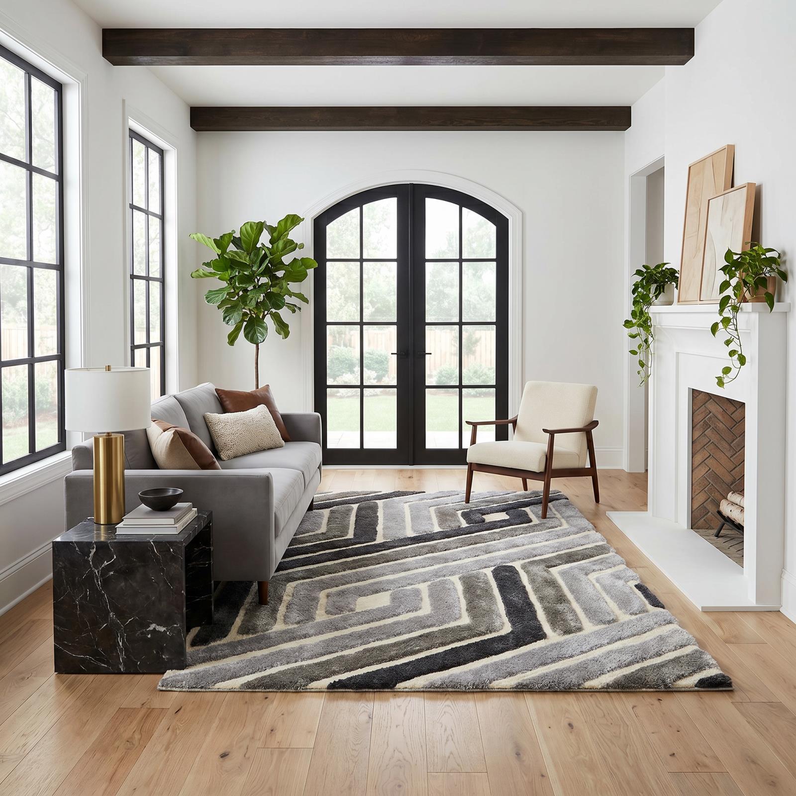 Mateos MS70 Gray Shag Rug