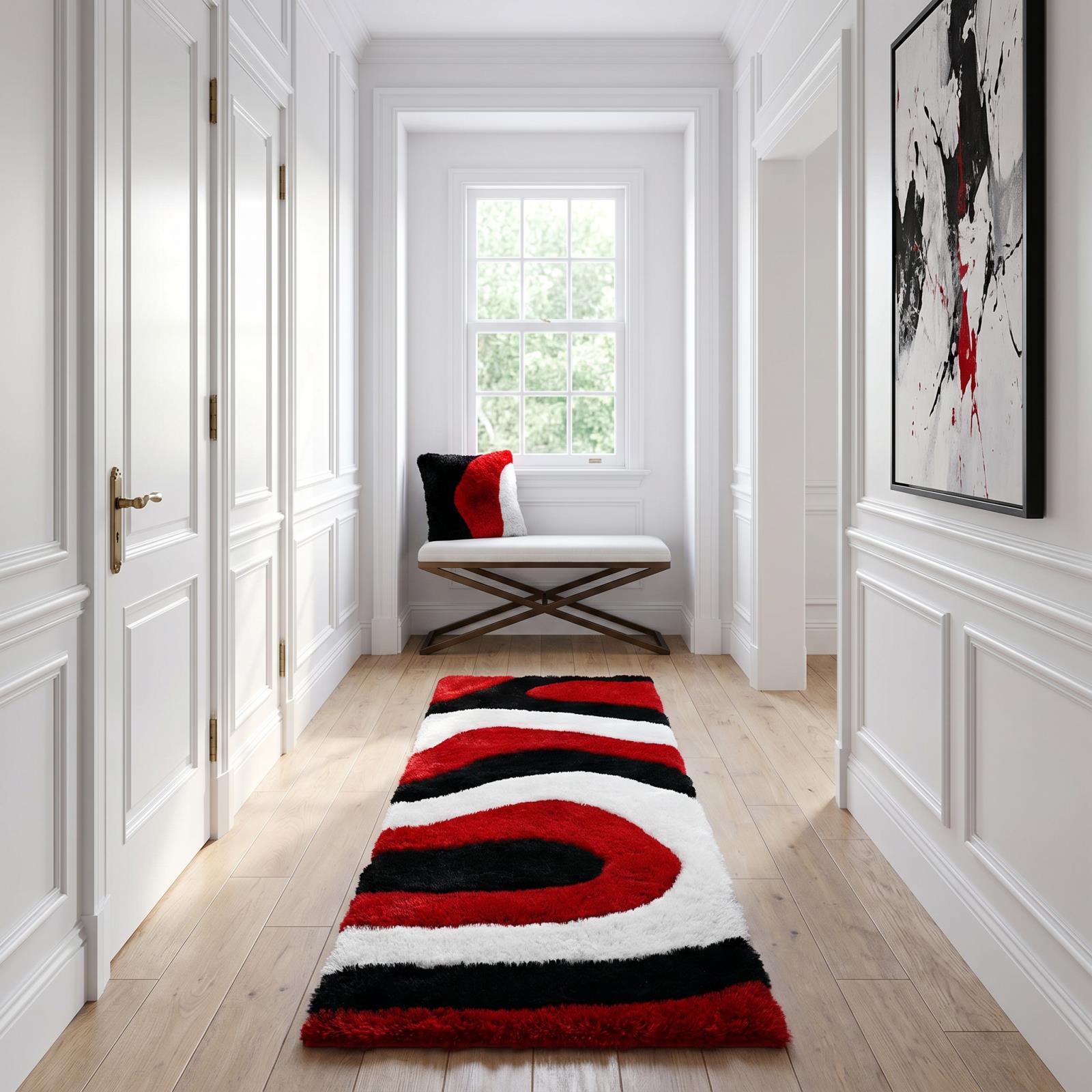 Mateos MS71 Red Shag Rug — view 5
