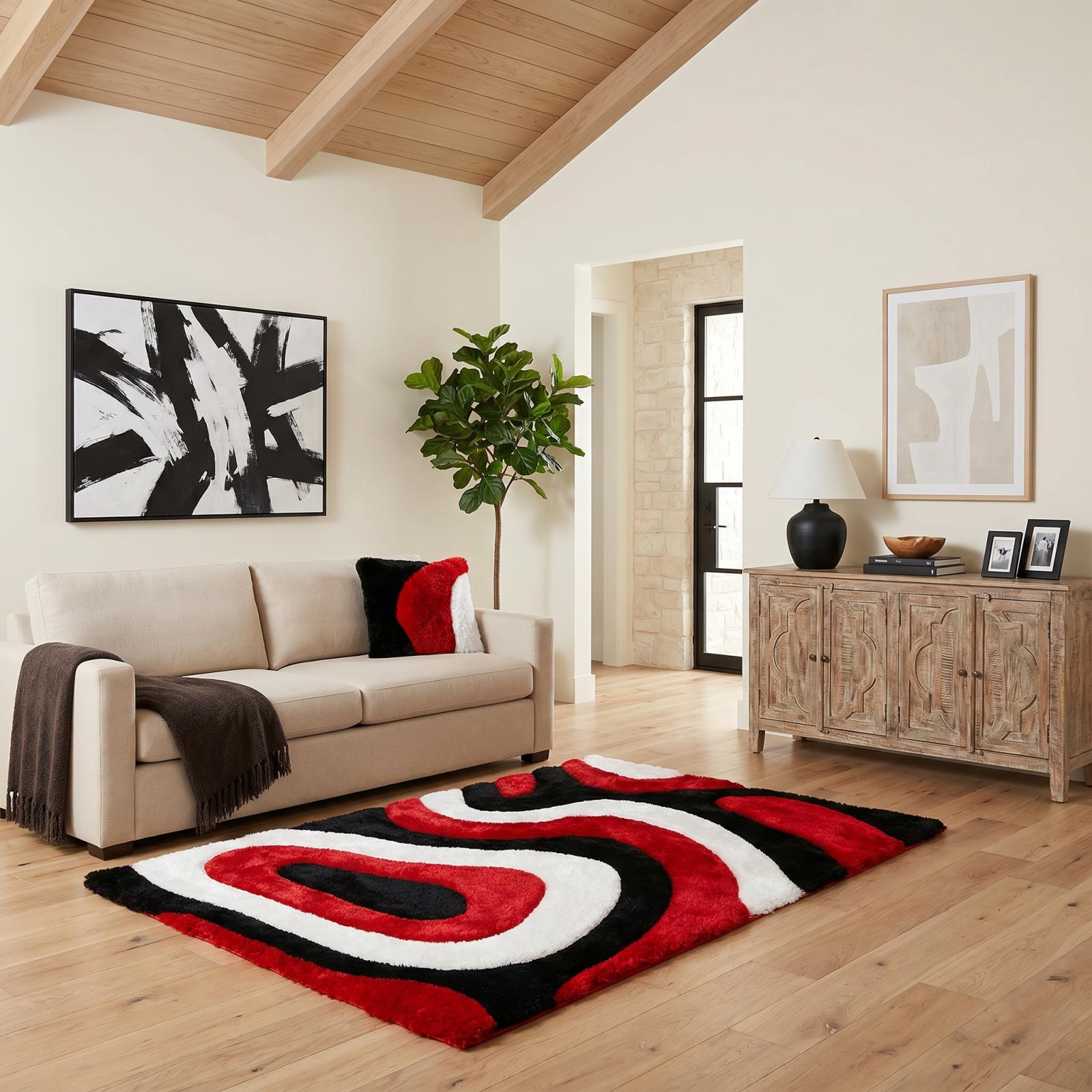 Mateos MS71 Red Shag Rug