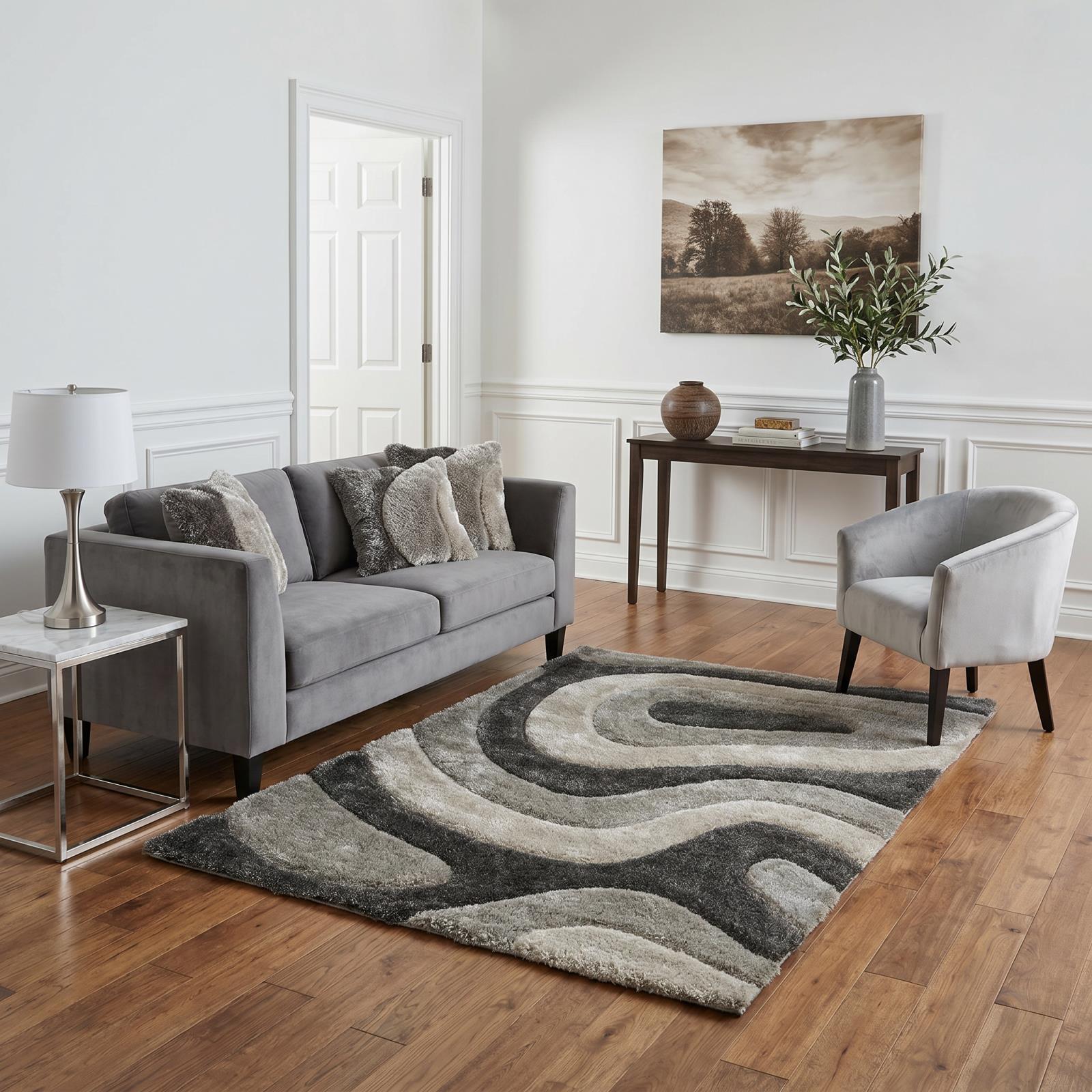 Mateos MS72 Charcoal Gray Shag Rug