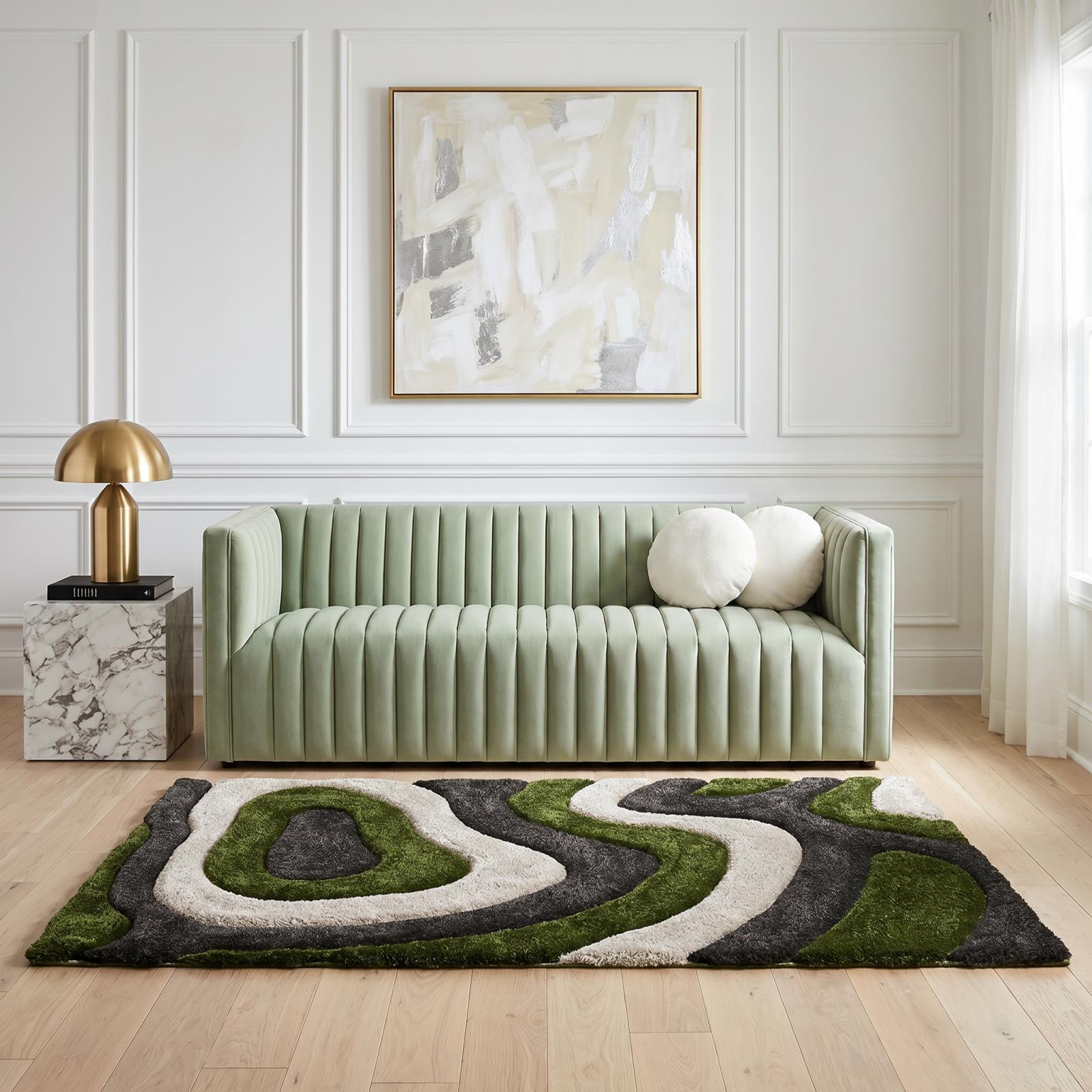 Mateos MS75 Green Shag Rug