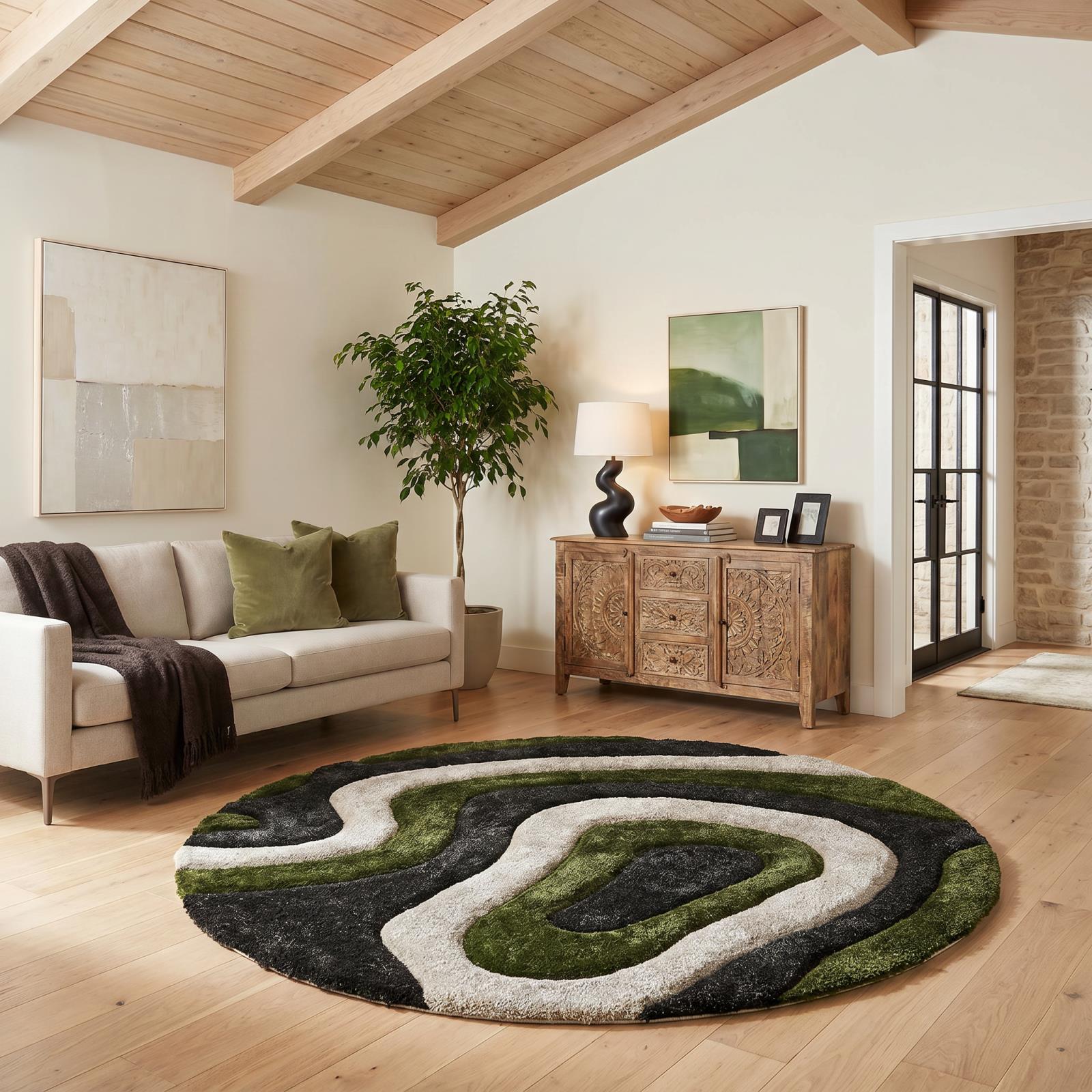 Mateos MS75 Green Shag Rug — view 5