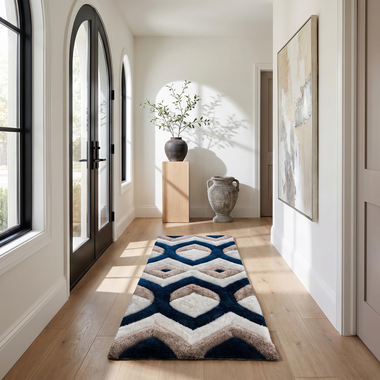 Mateos MS76 Navy Blue Shag Rug — view 7