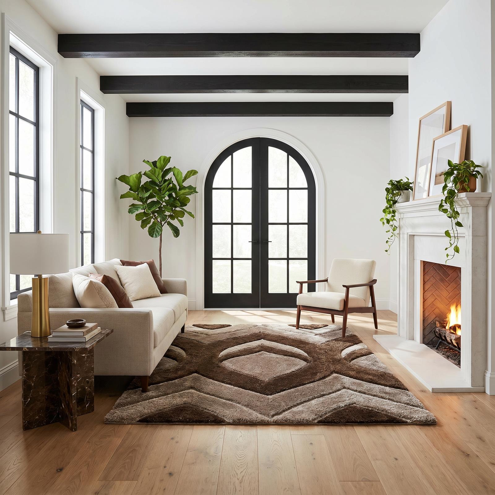 Mateos MS78 Brown Shag Rug