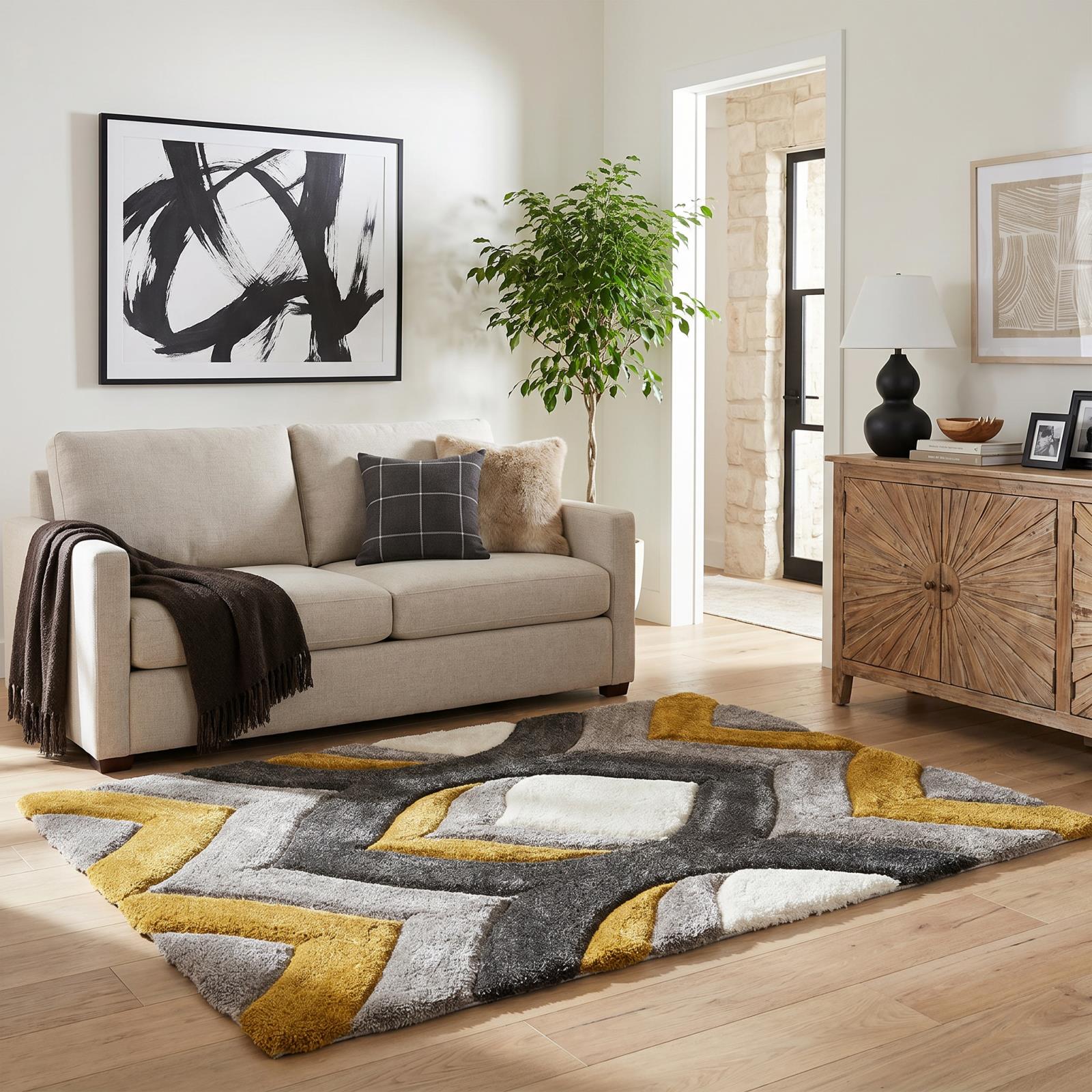 Mateos MS79 Gray Shag Rug