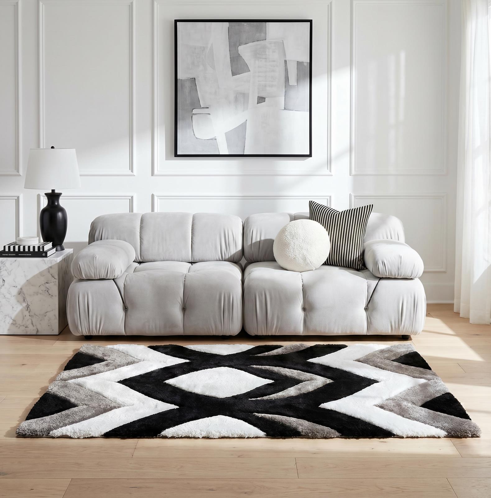 Mateos MS80 Black Shag Rug