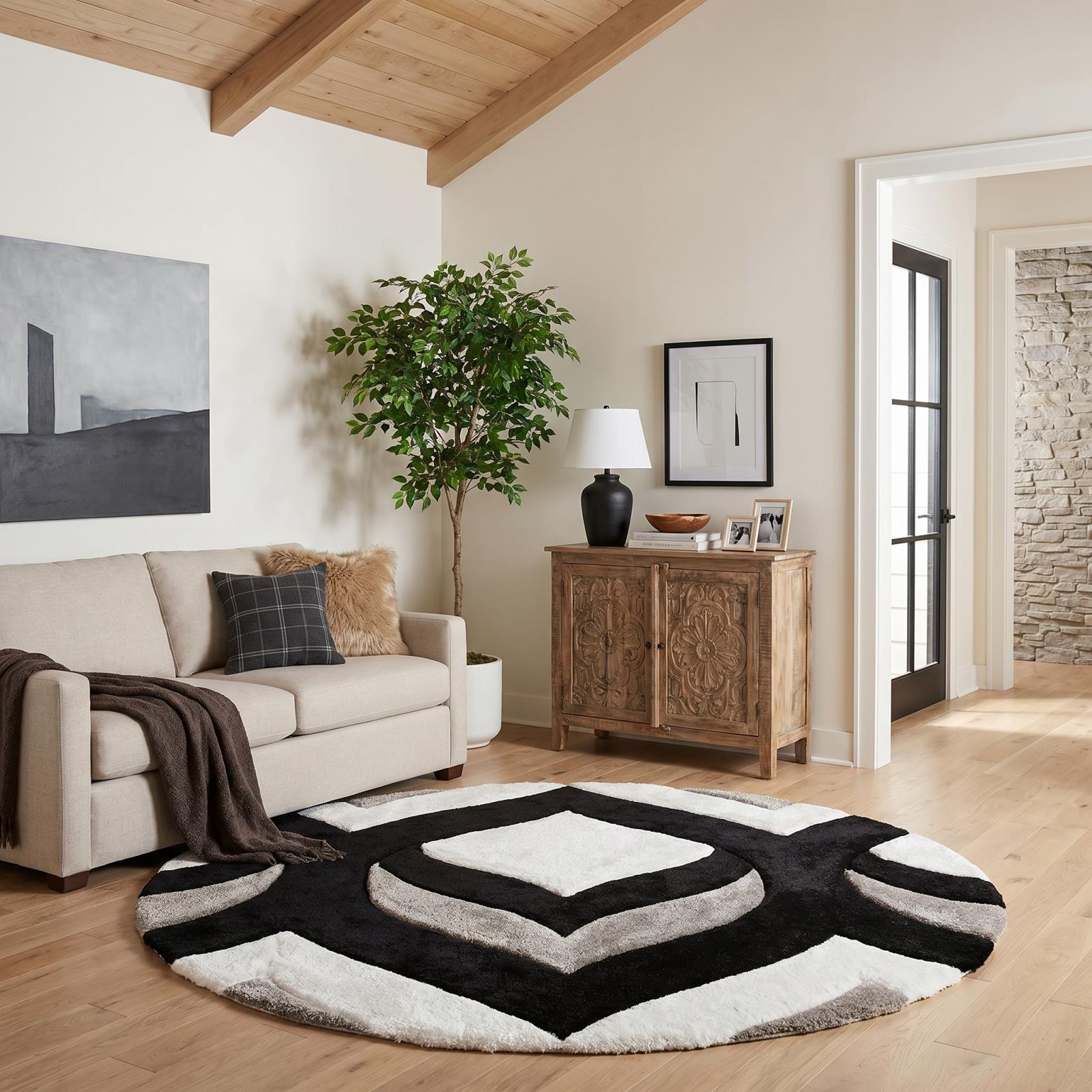 Mateos MS80 Black Shag Rug — view 5
