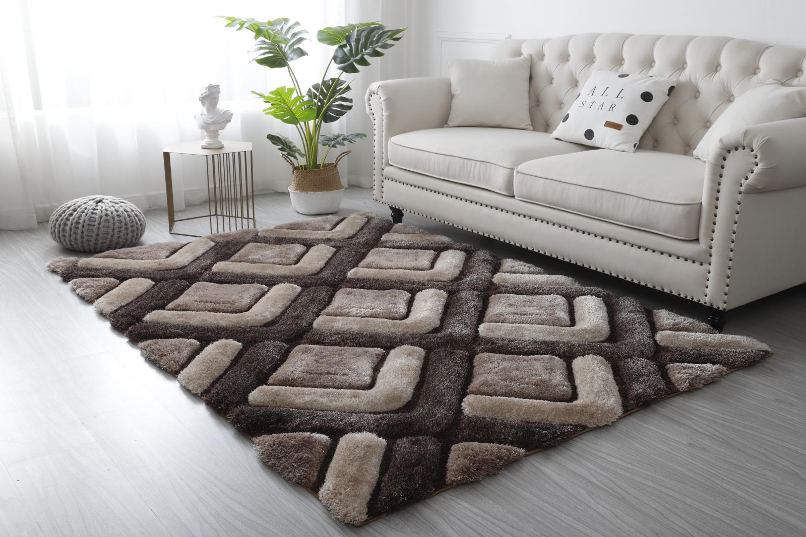Mateos MS47 Brown Shag Rug