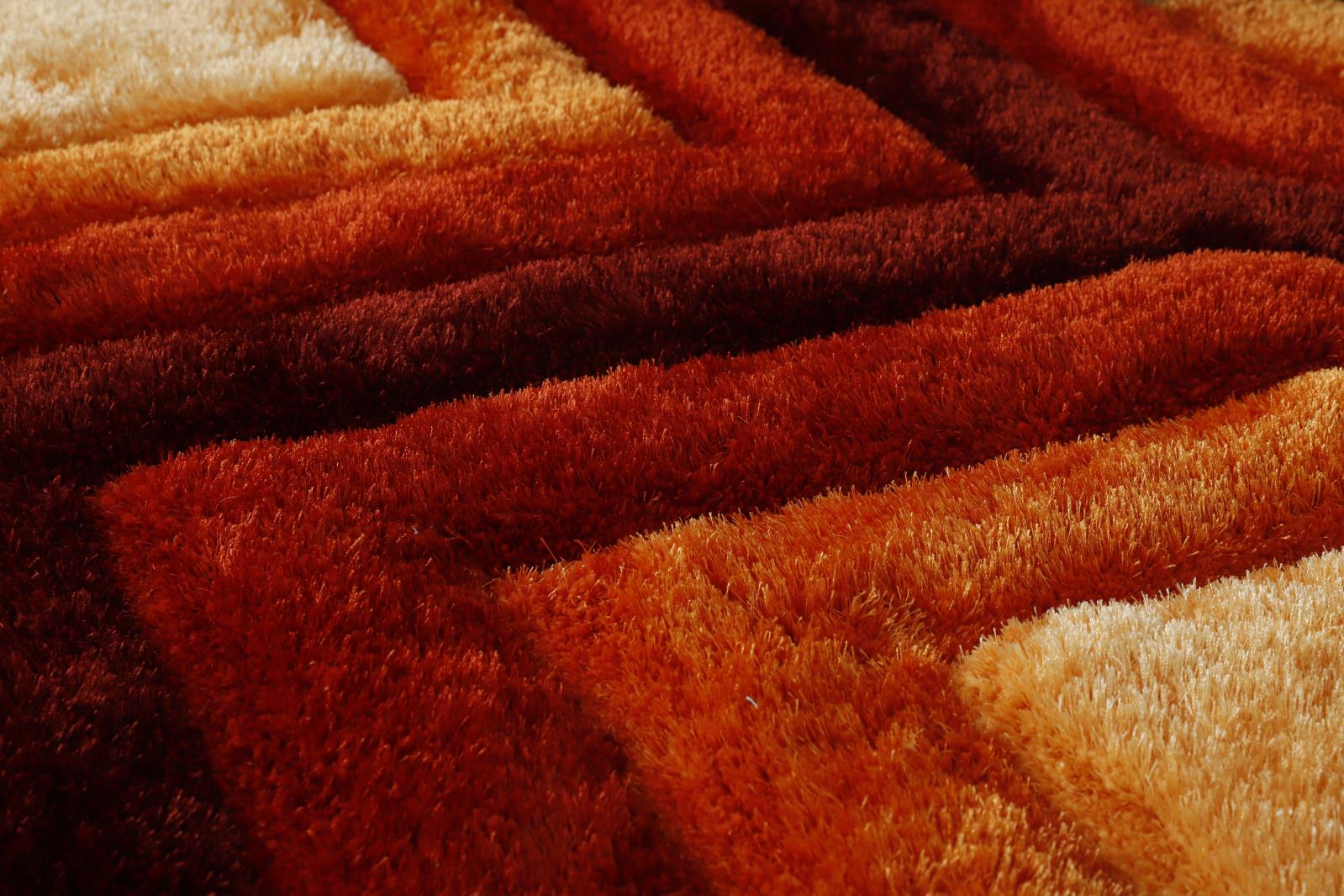 Mateos MS52 Orange Shag Rug — view 4