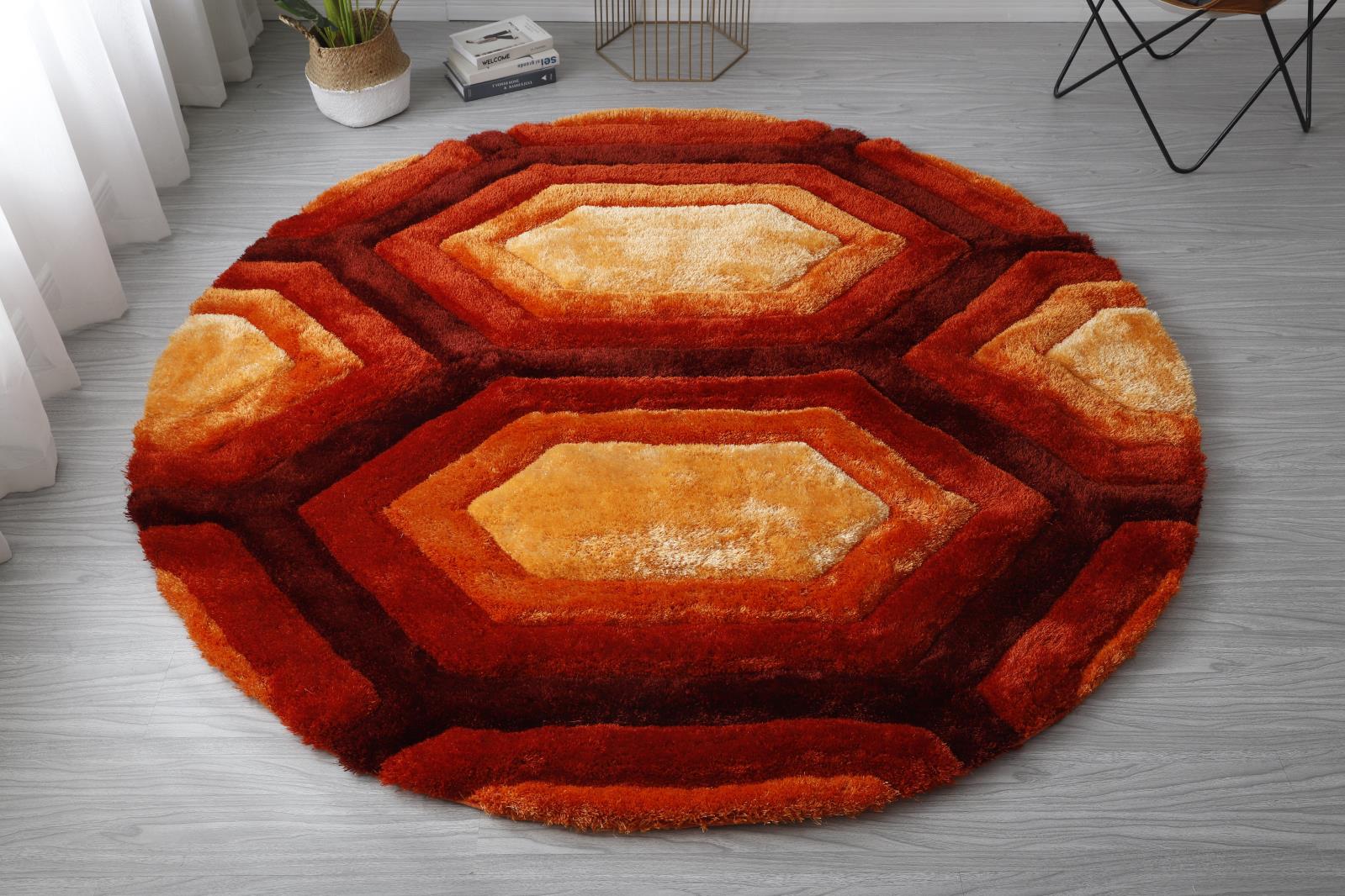 Mateos MS52 Orange Shag Rug — view 8