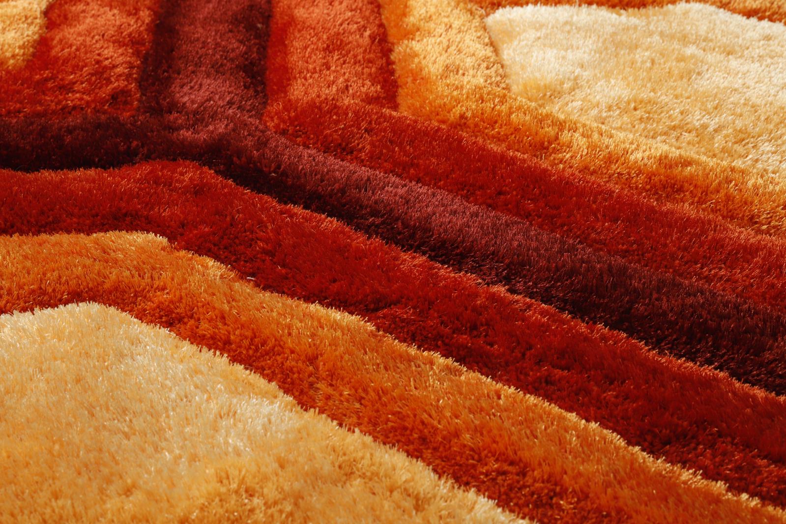 Mateos MS52 Orange Shag Rug — view 3