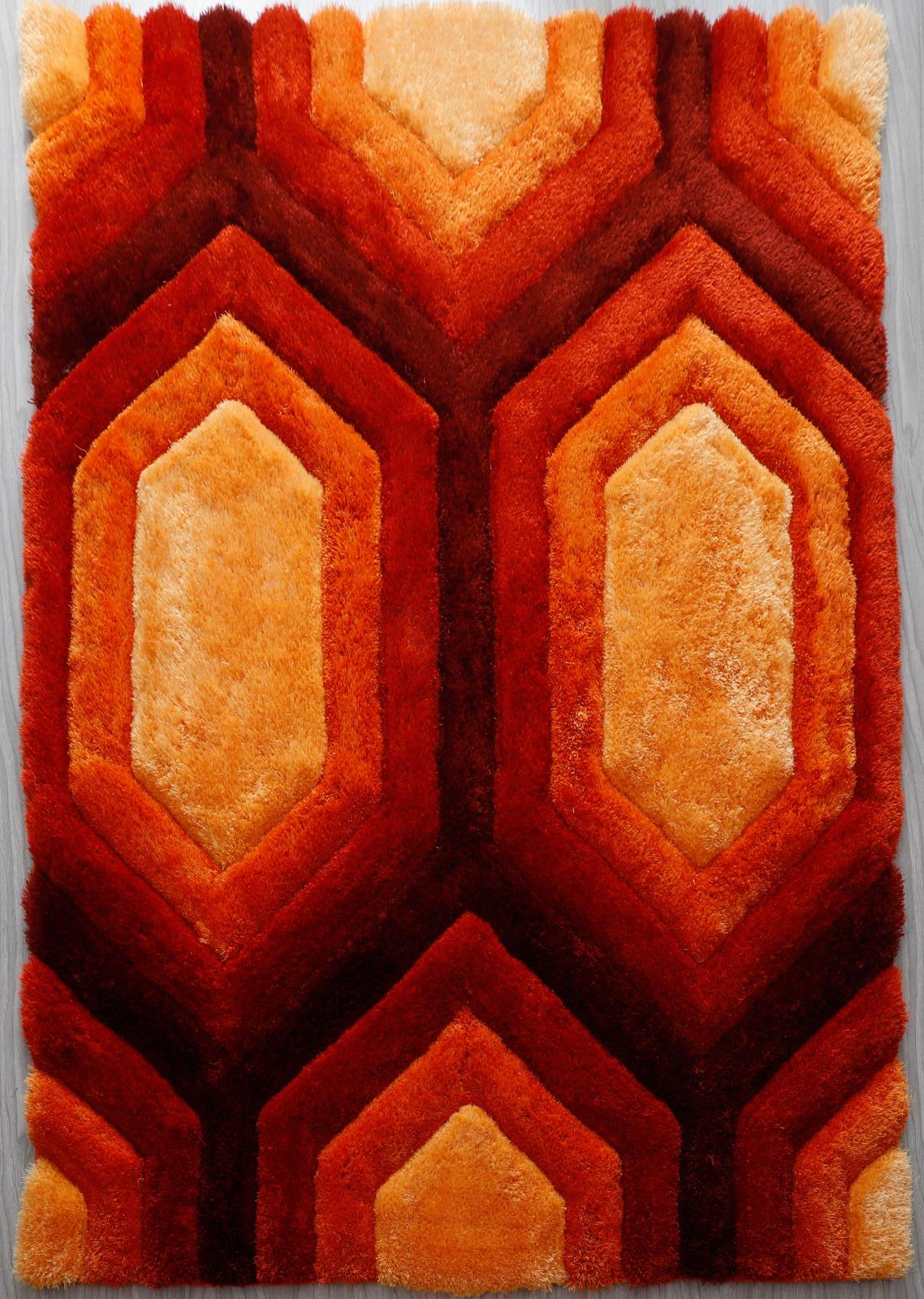 Mateos MS52 Orange Shag Rug — view 5