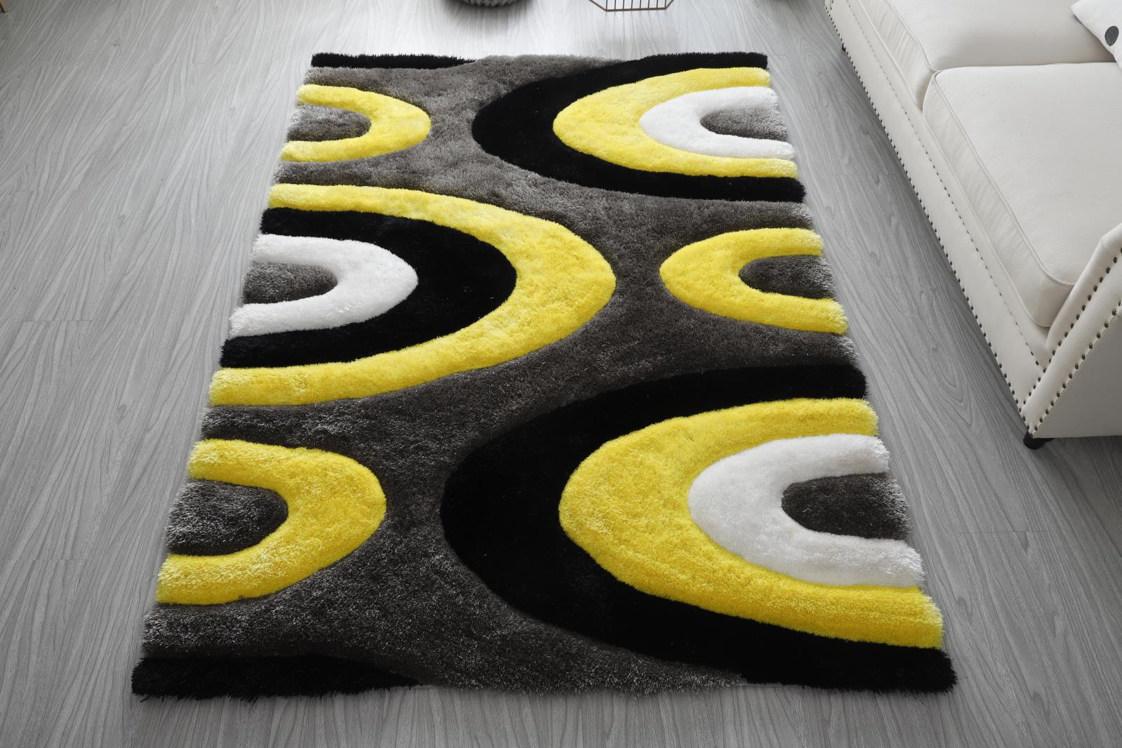 Mateos MS55 Gray Shag Rug — view 4
