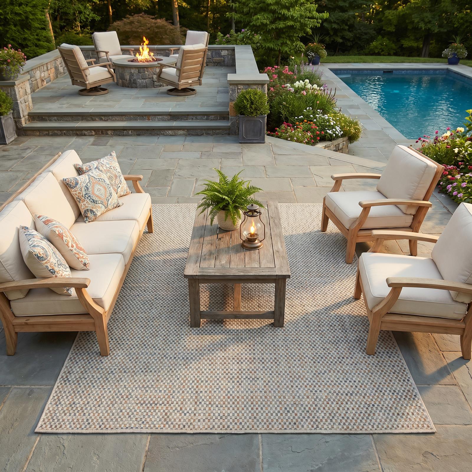 Belize BZ01 Ivory Indoor/Outdoor Rug