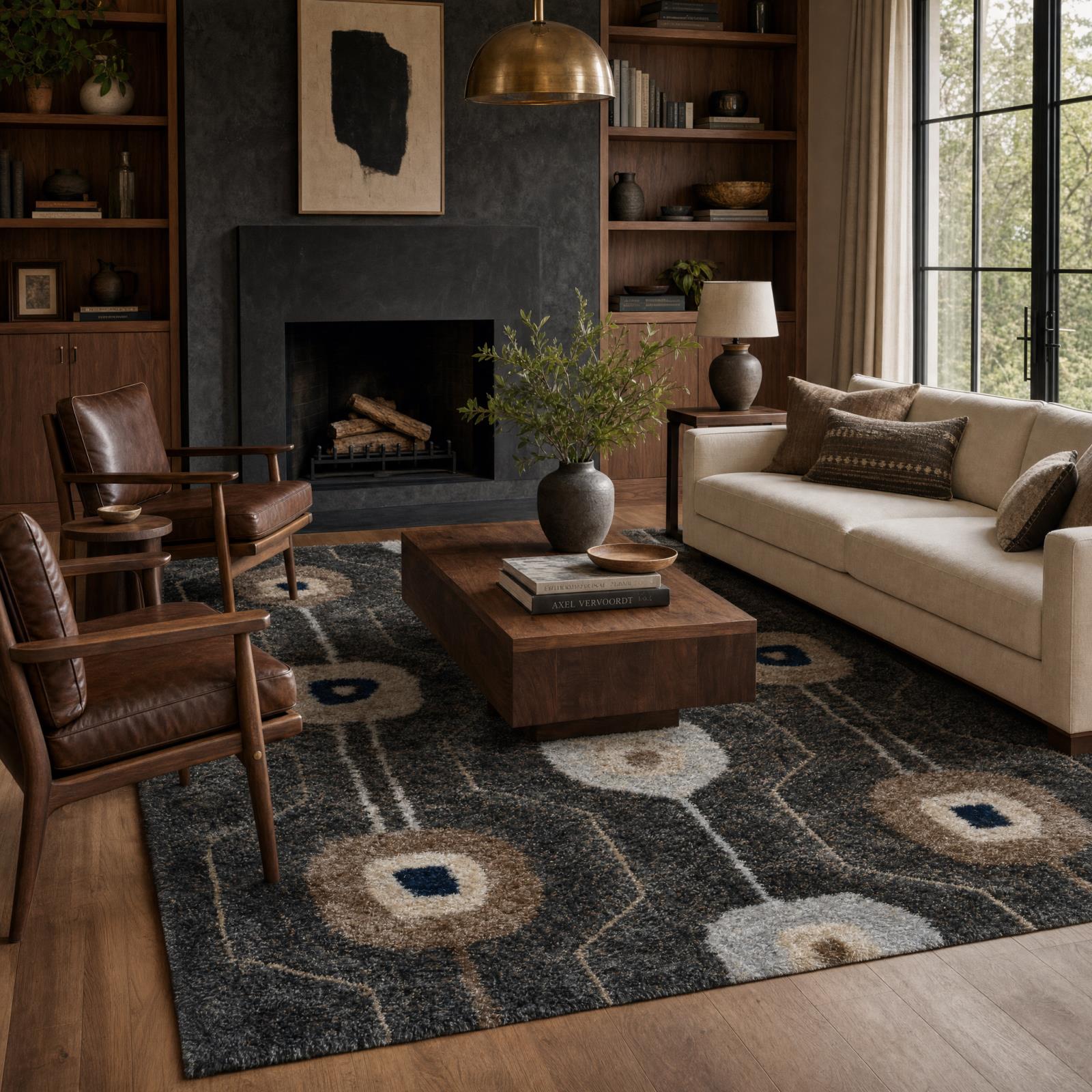 Kayla KY01 Anthracite Area Rug
