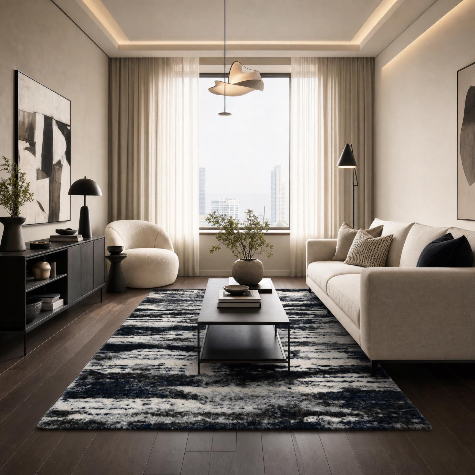 Emily EY05 Gray Shag Rug