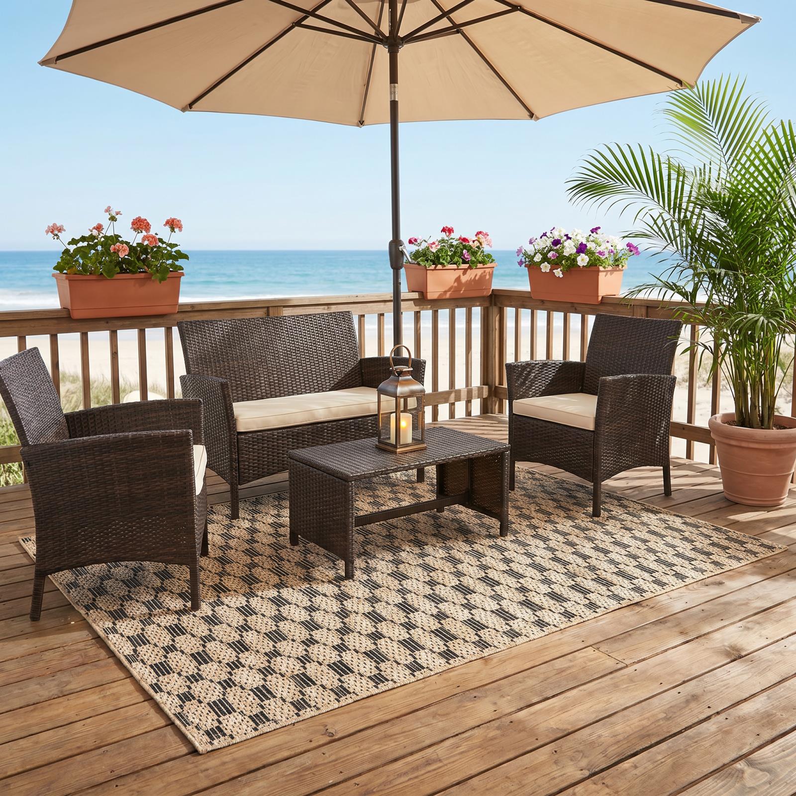 Bali BL02 Cream Indoor/Outdoor Rug