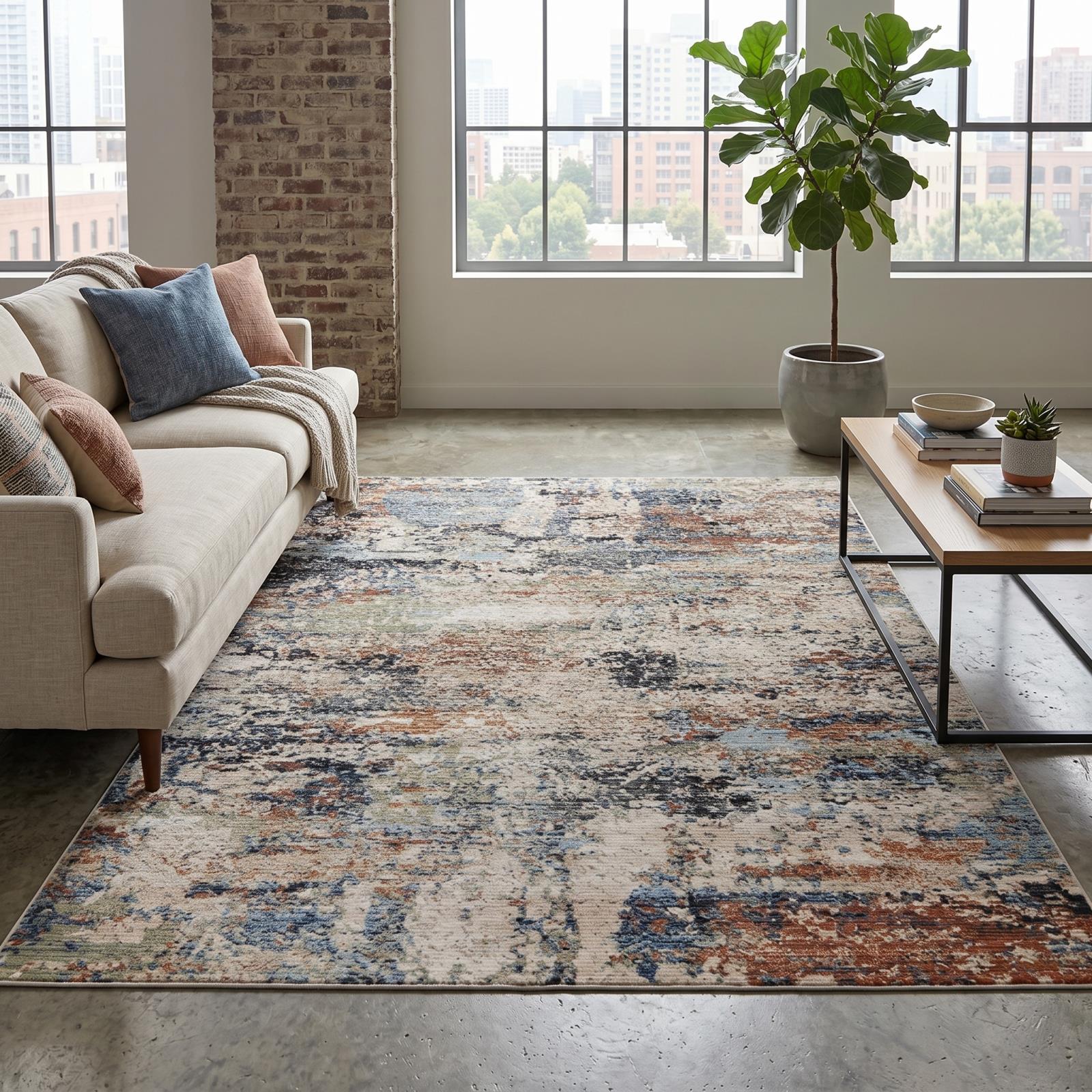 Aura Luxe AU01 Beige Area Rug — view 2