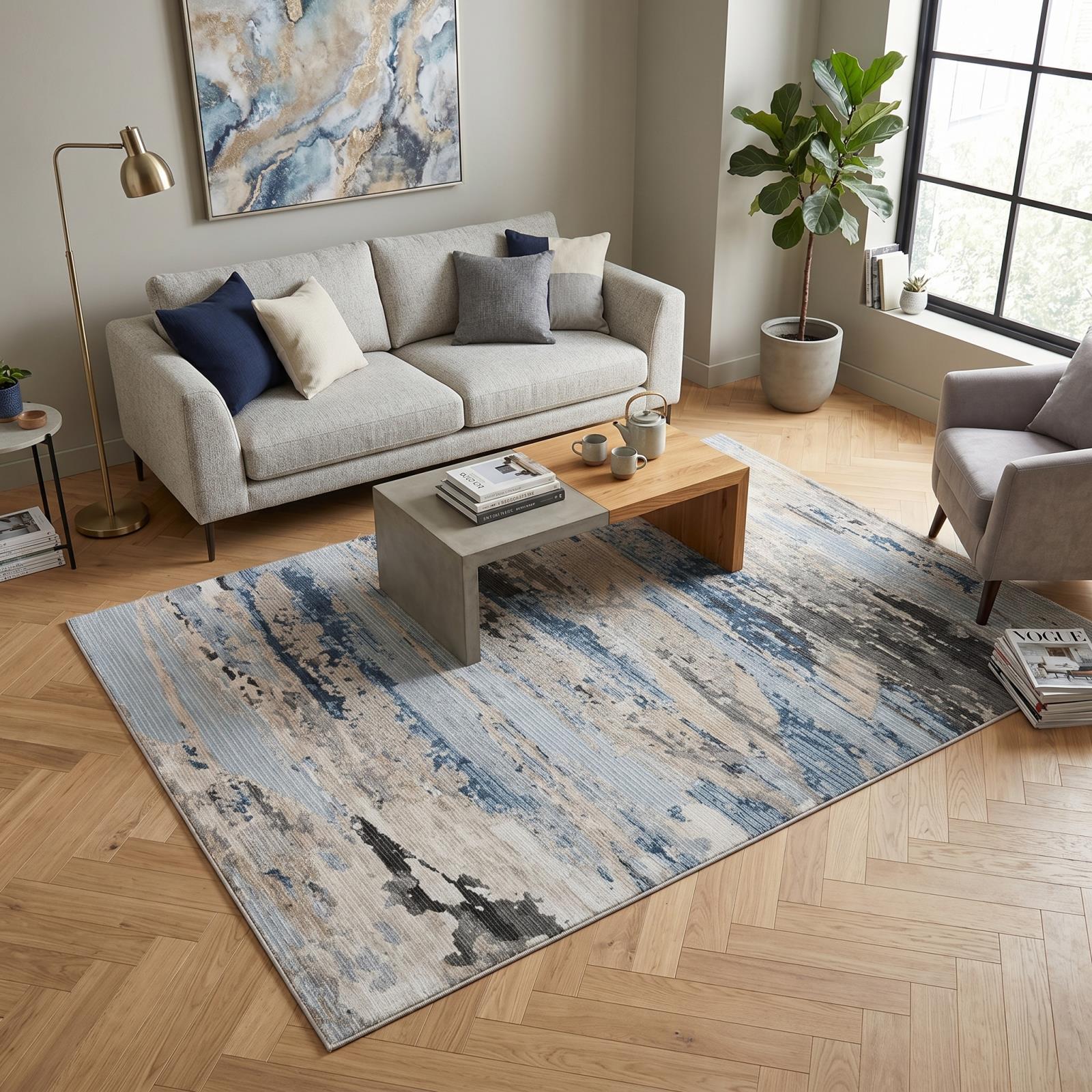 Aura Luxe AU04 Blue Area Rug — view 2