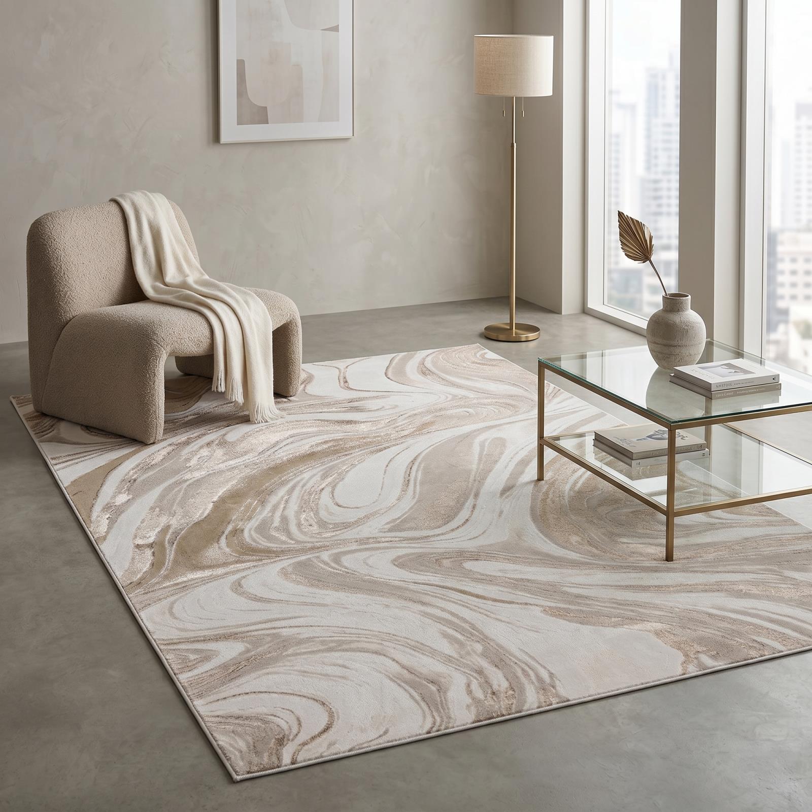 Luxe Line LU03 Dark Beige Area Rug — view 2