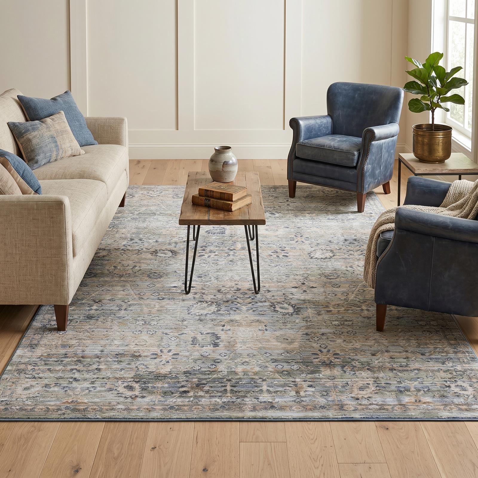Pure Luxe PL04 Blue Area Rug — view 2
