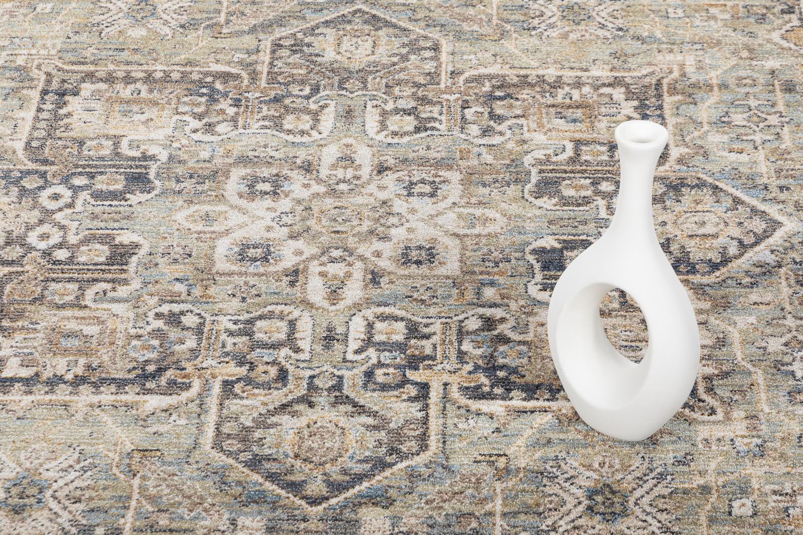 Roma RM01 Dark Green Area Rug — view 4