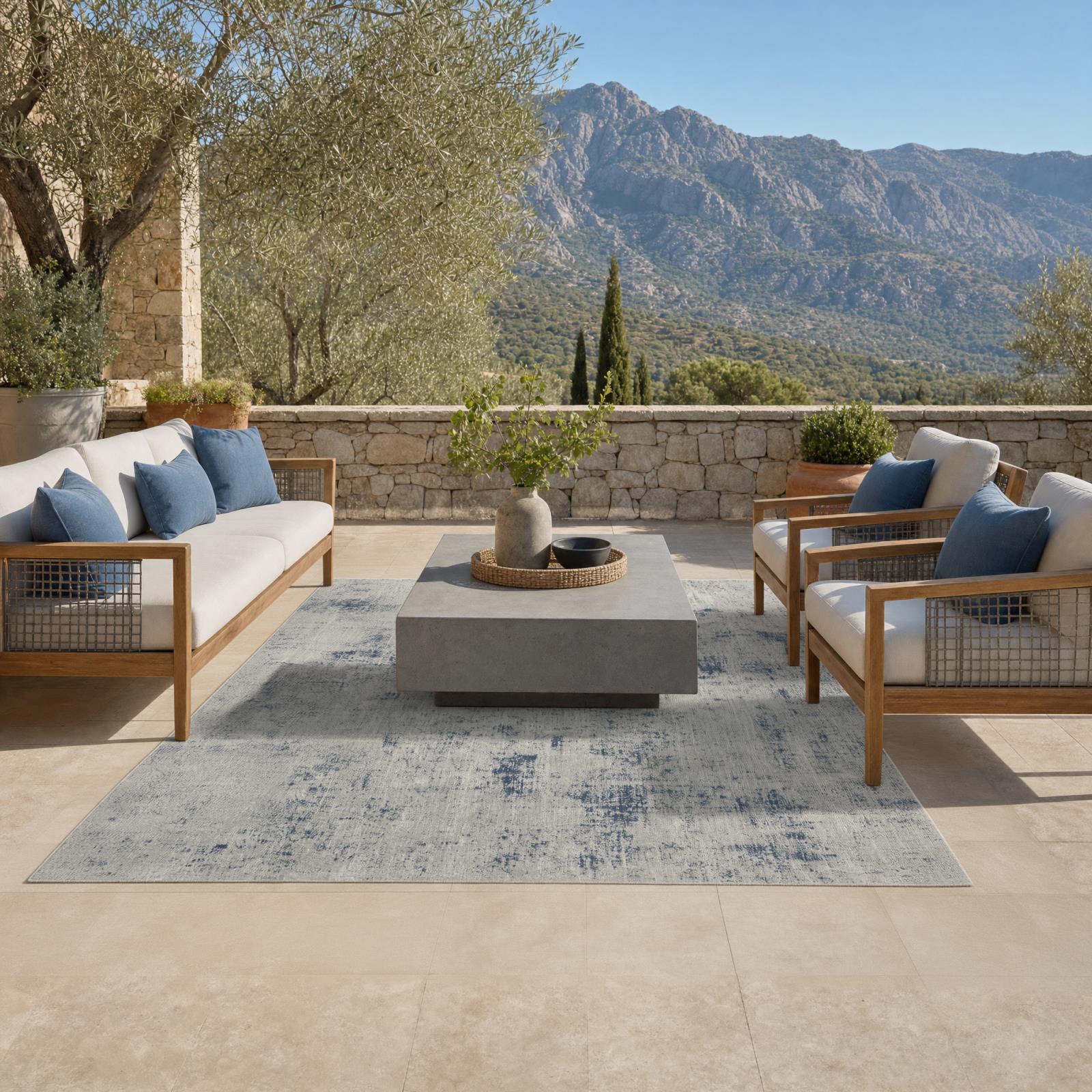 Trellis TL05 Gray Indoor/Outdoor Rug