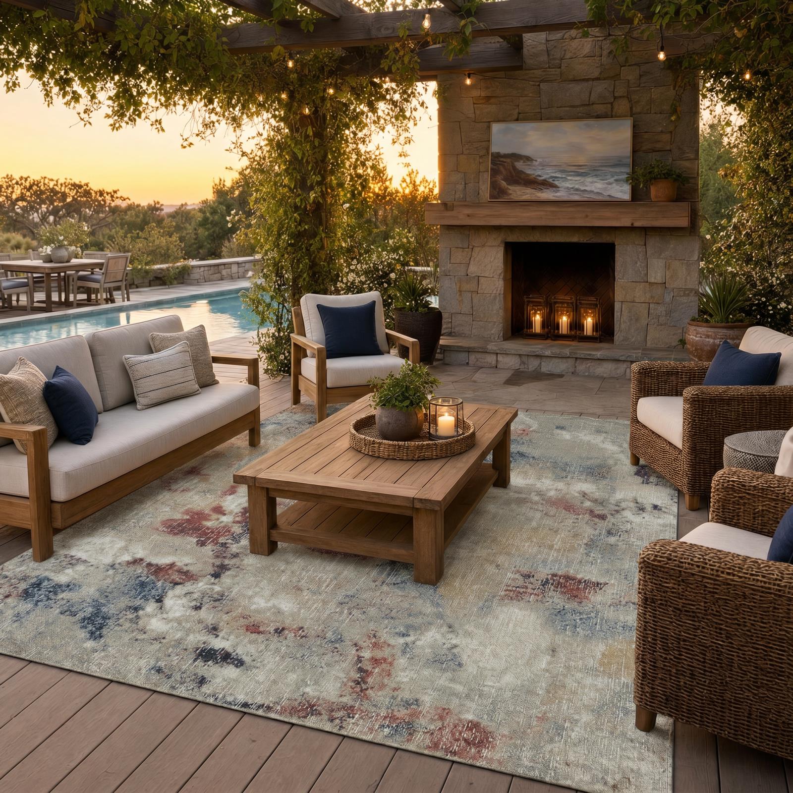 Trellis TL03 Multicolor Indoor/Outdoor Rug
