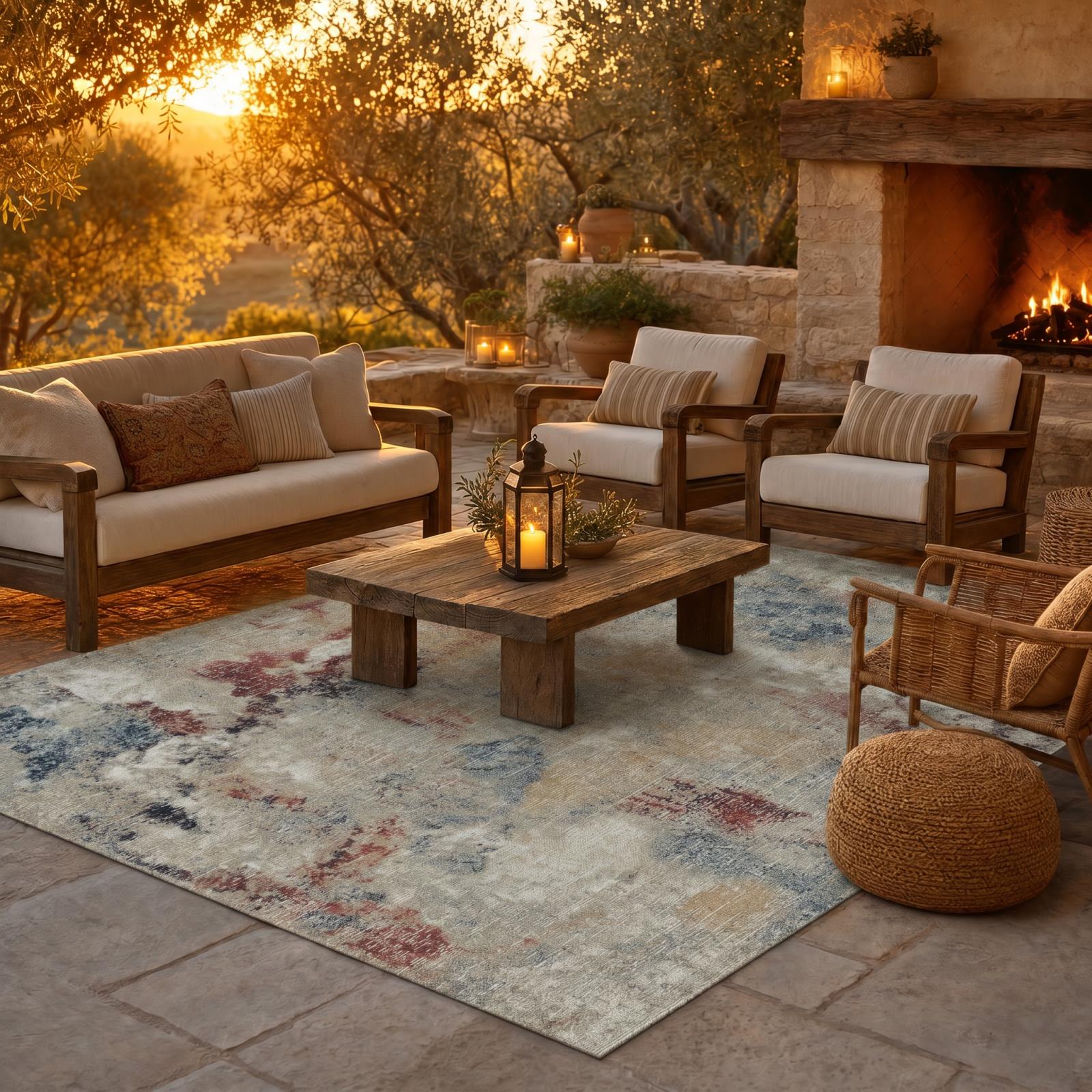 Trellis TL03 Multicolor Indoor/Outdoor Rug — view 7