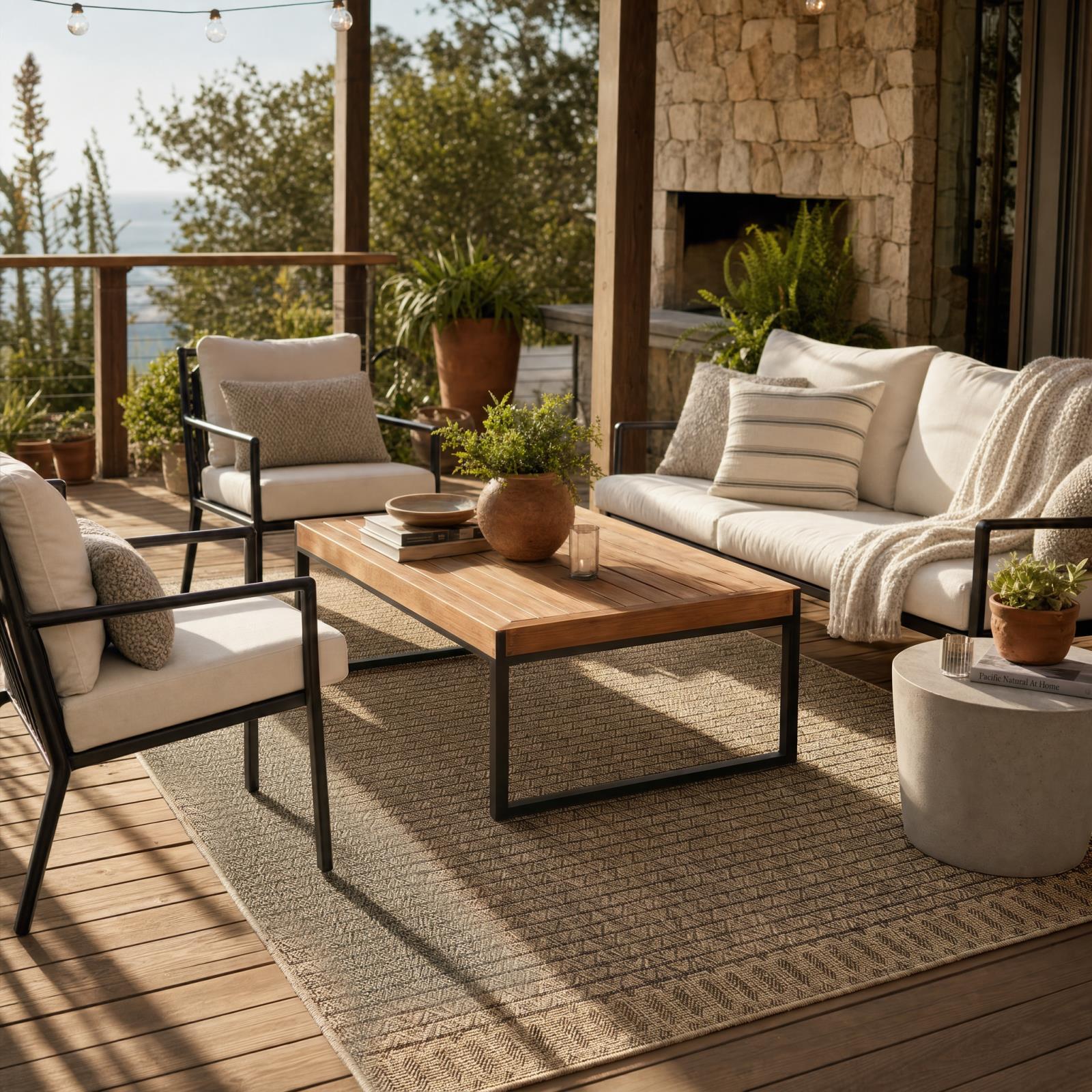 San Pedro SP02 Natural Tan Indoor/Outdoor Rug