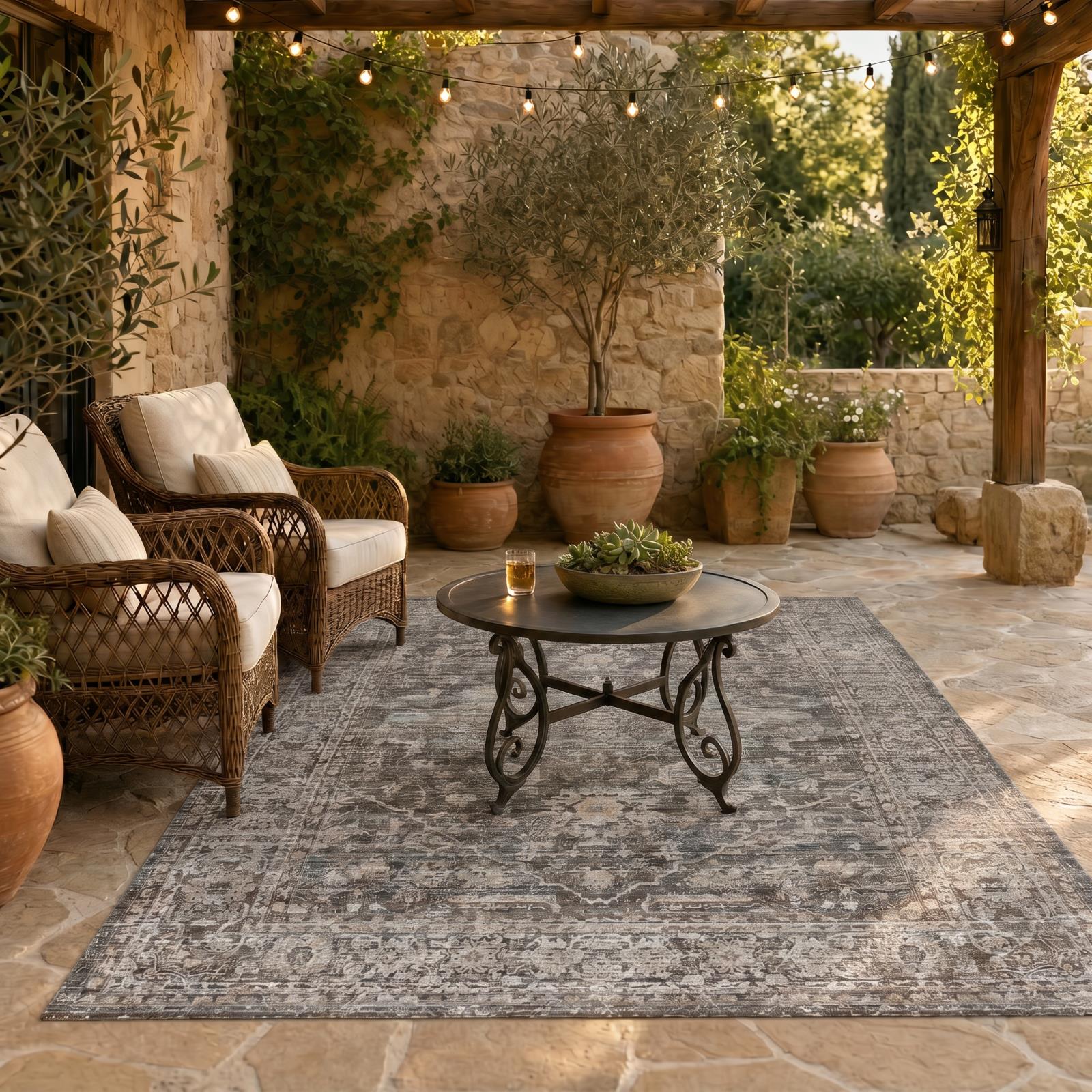 Daphne DP02 Brown Indoor/Outdoor Rug