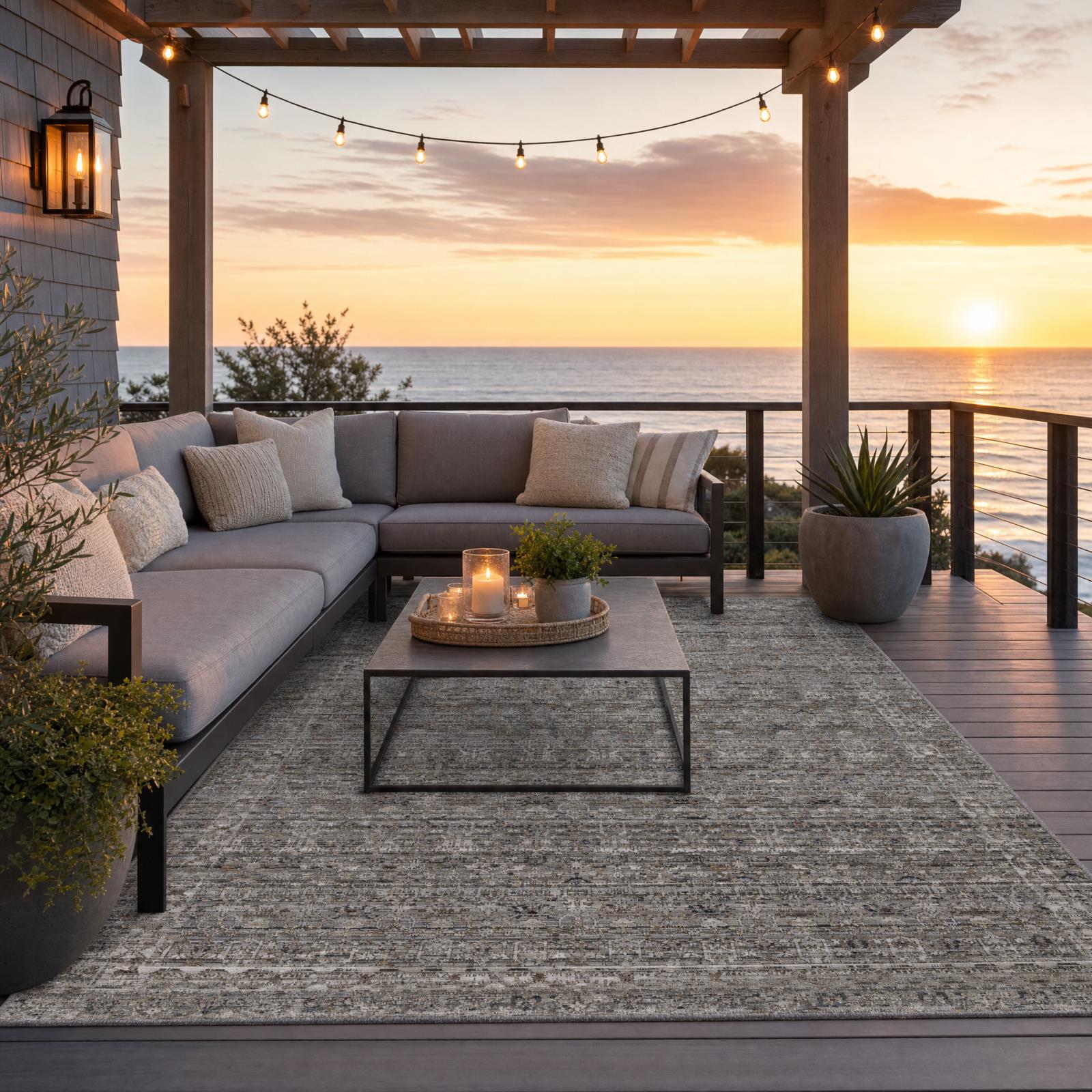 Daphne DP05 Charcoal Indoor/Outdoor Rug