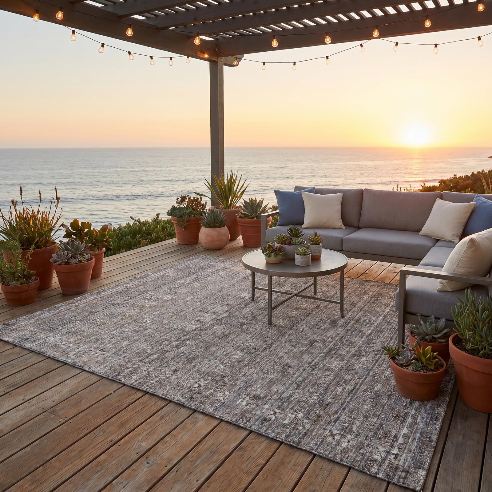 Daphne DP05 Charcoal Indoor/Outdoor Rug — view 2