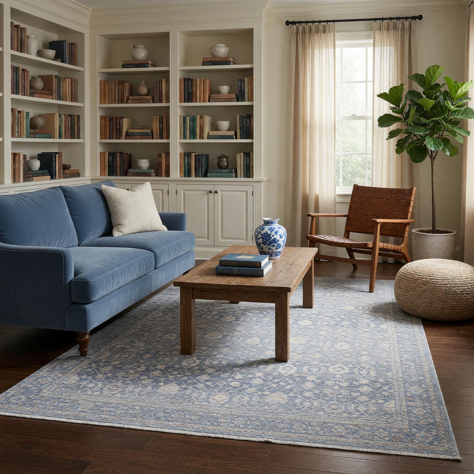 Monaco MA02 Blue Area Rug