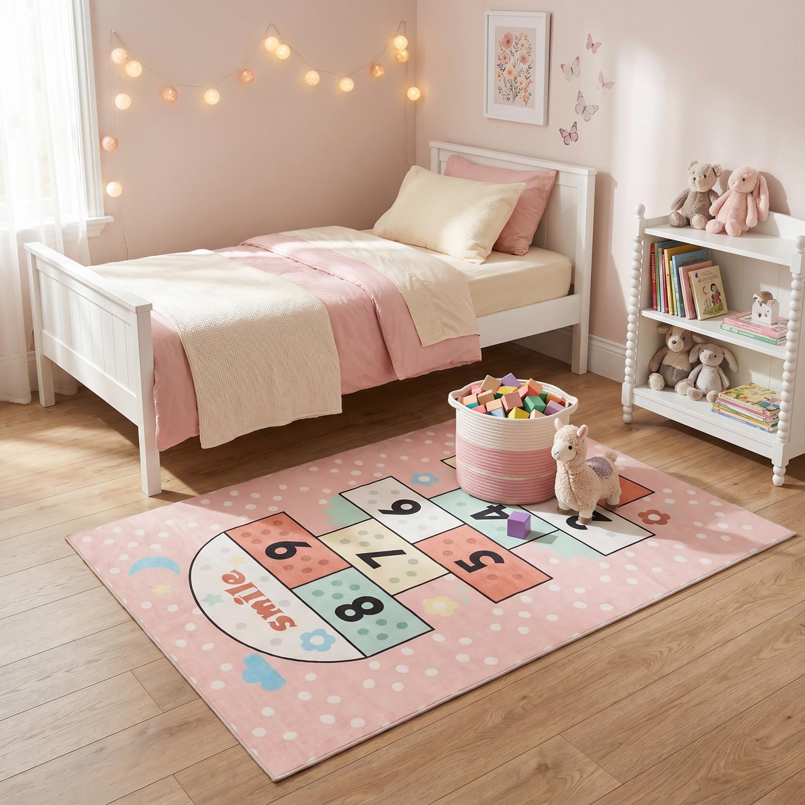 Kids KR01 Pink Area Rug