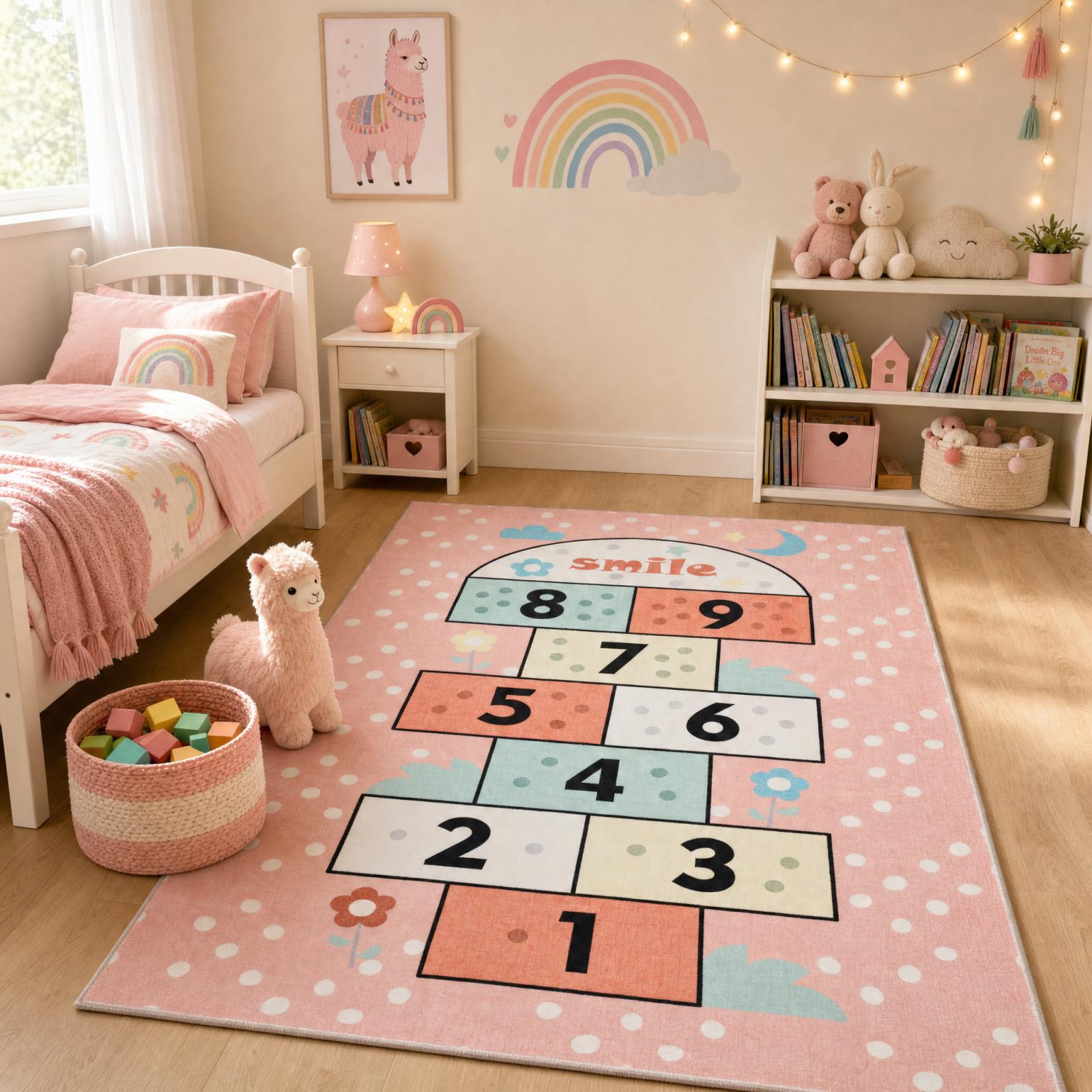 Kids KR01 Pink Area Rug — view 2