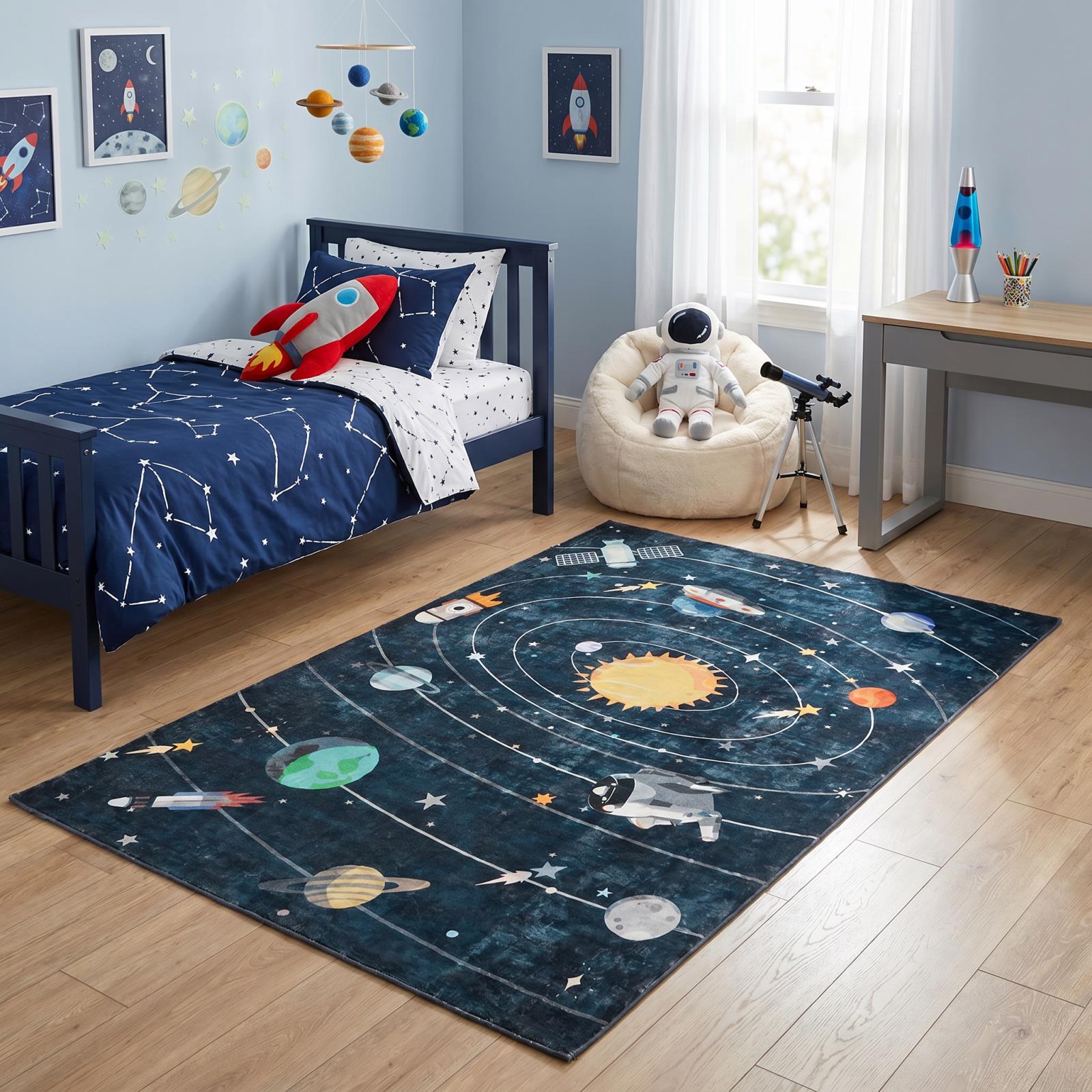 Kids KR03 Navy Area Rug