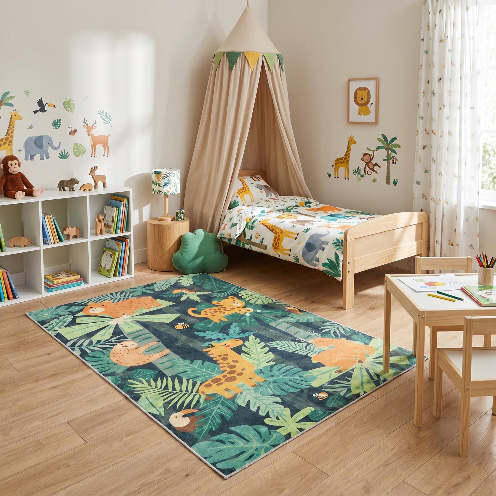 Kids KR05 Green Area Rug